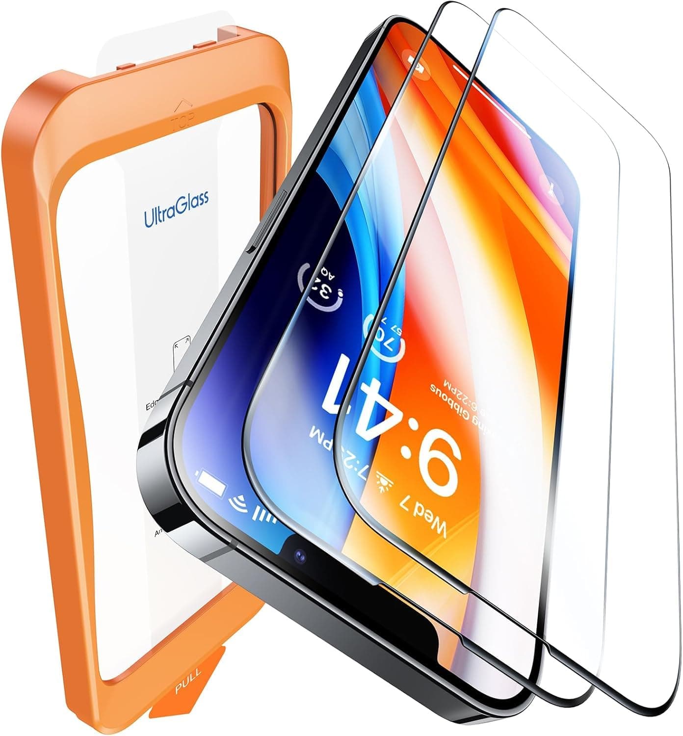 UNBREAK TOP 9H+ Glass for iPhone 13/13 Pro Screen Protector [12FT Military Grade Shatterproof] Screen Protector 13/13 Pro Tempered Glass [Longest Durable & Full Edge Coverage], 2 Pack