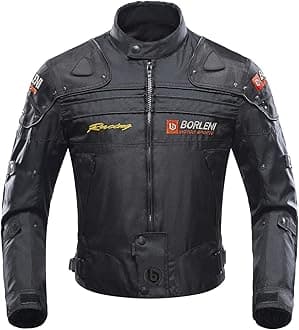 BORLENI Motorcycle Jacket Motorbike Riding Jacket Windproof Motorcycle Full Body Protective Gear CE Armor All Season