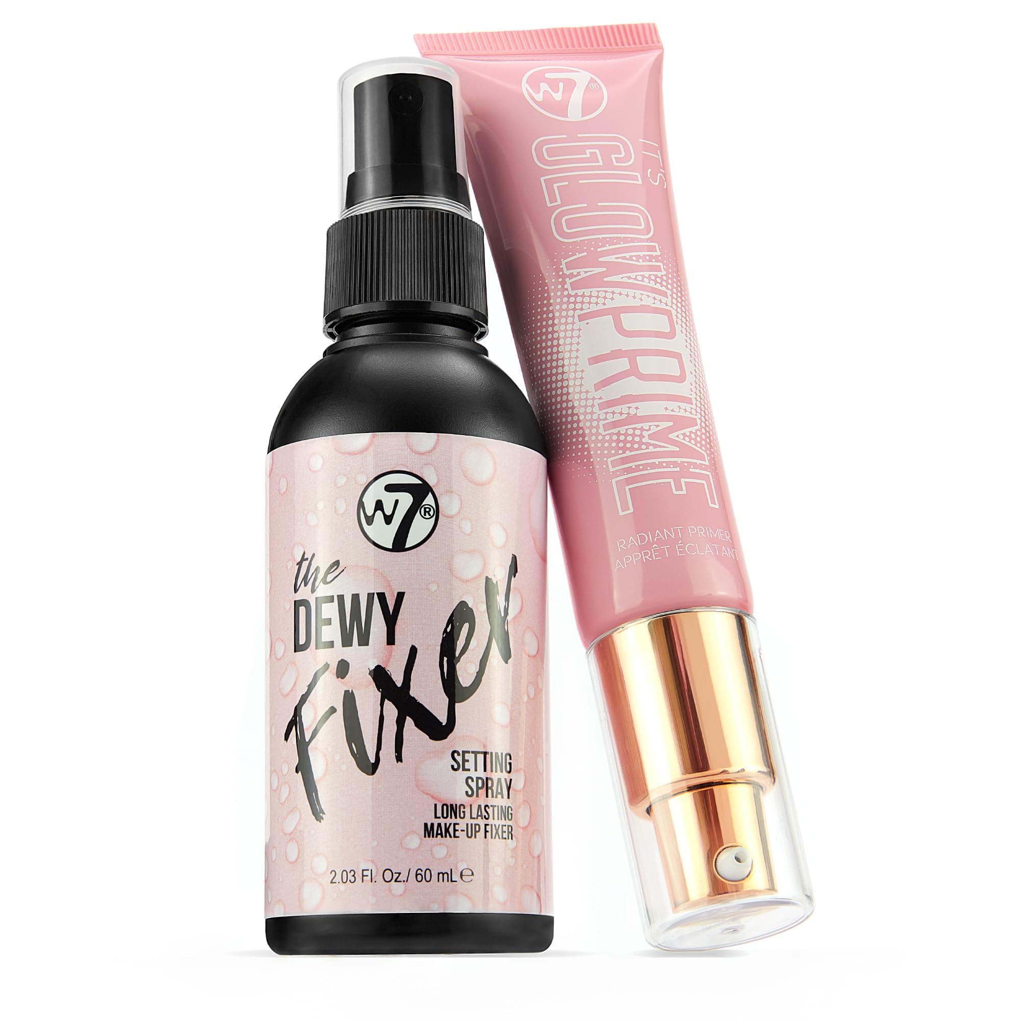 W7 The Fixer Glow Set - Setting Spray & Primer Duo - Dewy & Glow Finish