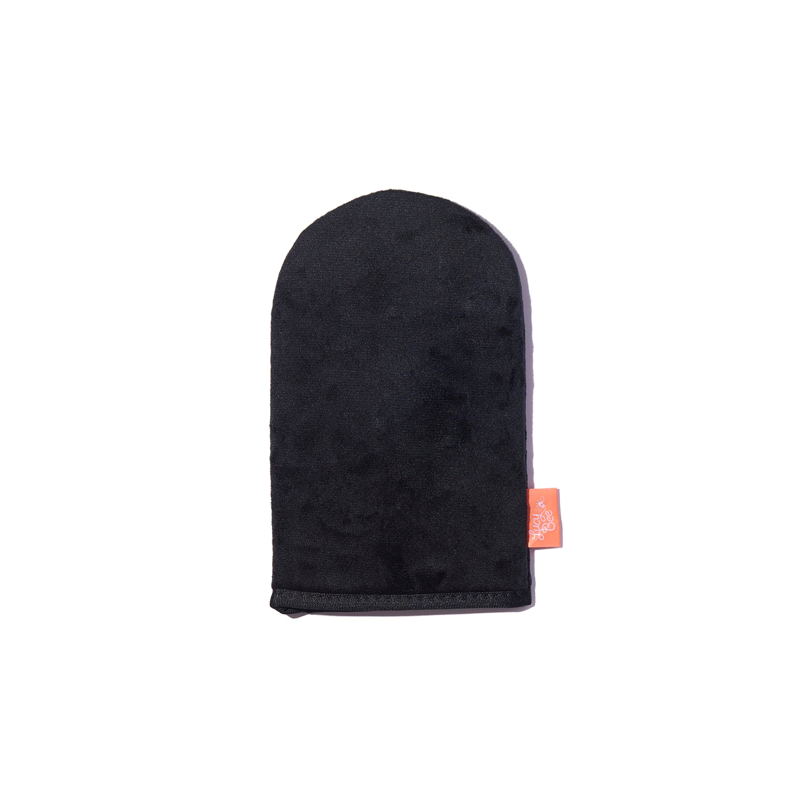 Lucy BeeTanning Mitt for Self-Tanning Application, Double-Sided Velvety Soft Applicator Glove for a Streak Free Fake Tan, Washable and Easy to Reuse, Black Tan Mitt