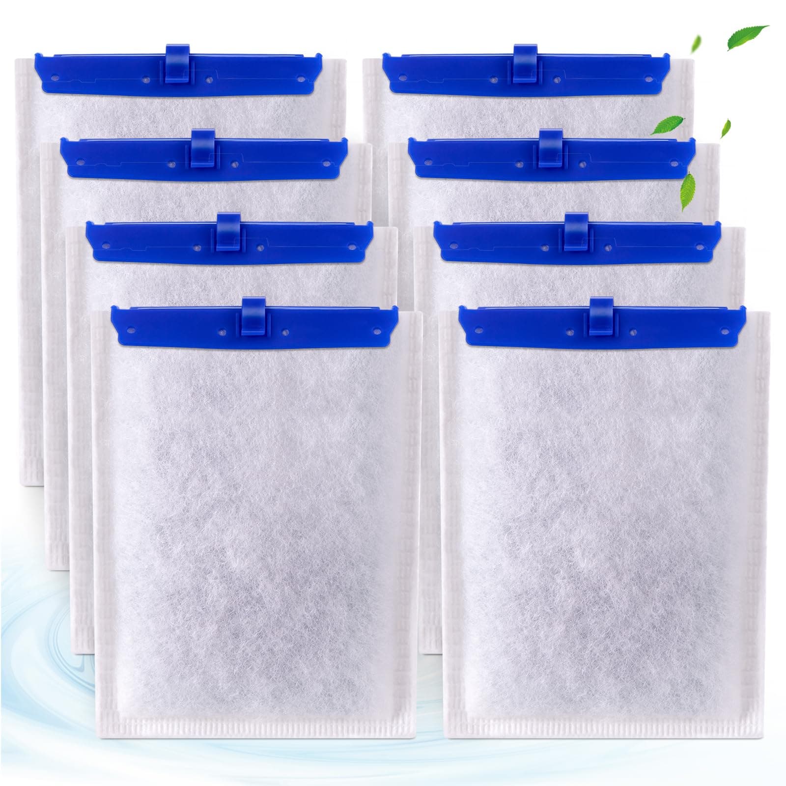 xbbwmrs 8-Pack Large Replacement Filter Cartridges Compatible with Tetra Whisper Bio-Bag Filters Large Aquarium Filter Cartridges for Whisper 20i/40i IQ20/30/45/60 PF20/30/40/60 Power Filters