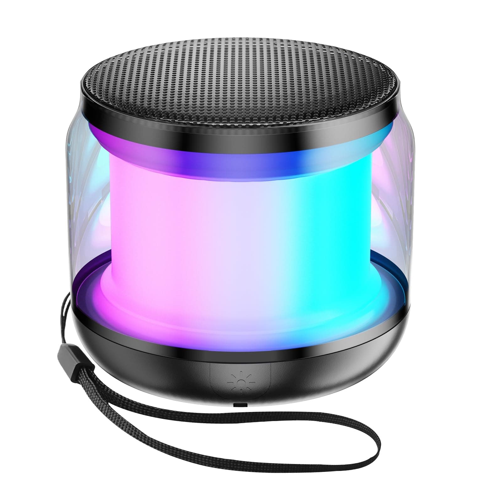 NOTOKA Mini Portable Bluetooth Speakers Wireless,TWS Pairing Small Bluetooth Speaker,with Lights and Lanyard,Gifts for Women/Girls, Boys and Kids for Christmas