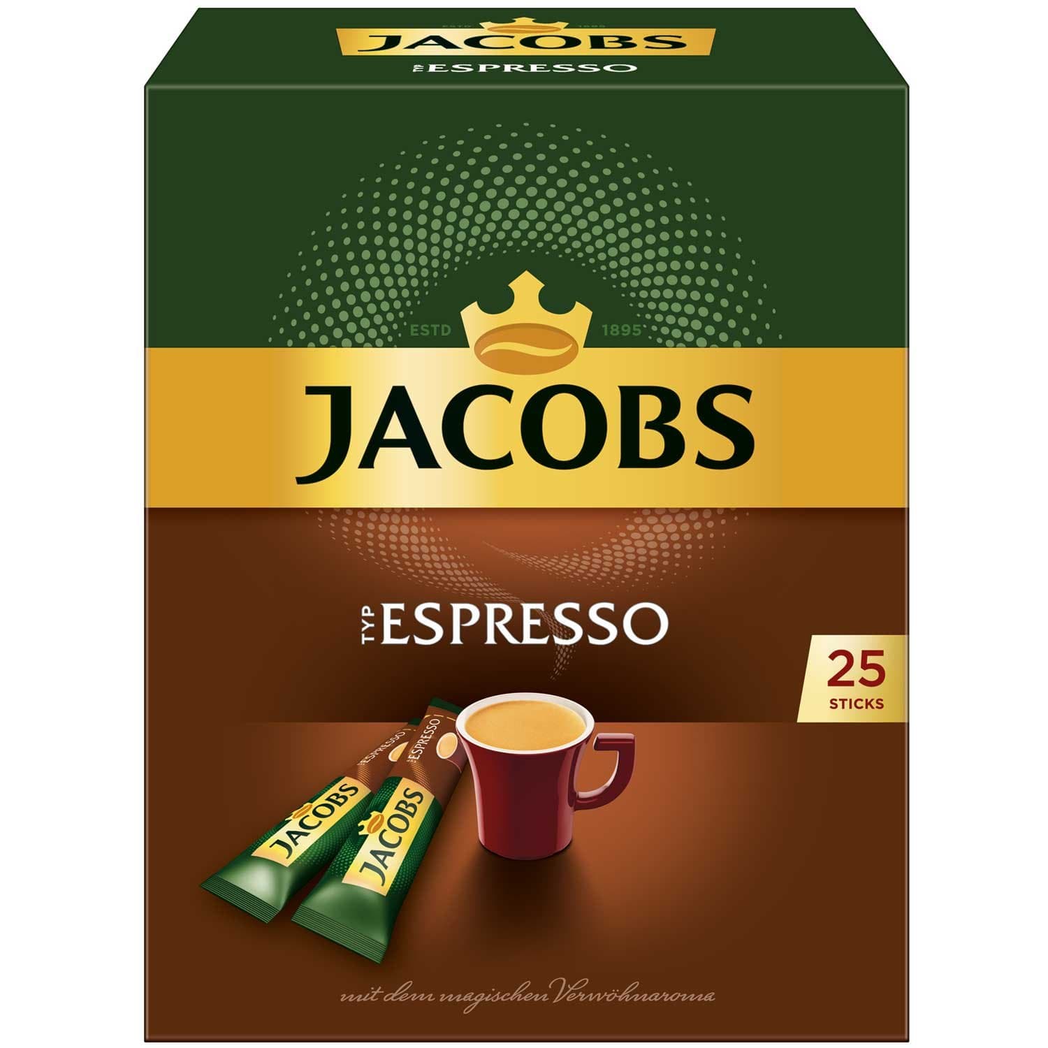 Type Espresso Instant Ground Coffee, 25 Portions (Pack of 1)