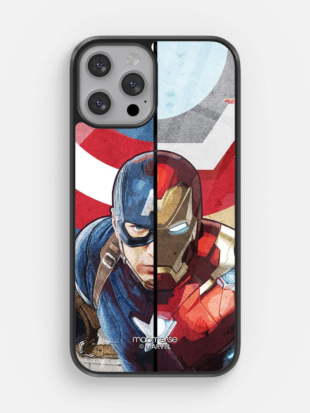 Macmerise Glass Phone Case | Compatible with iPhone 13 Pro Back Cover Case | Design Man vs Machine | 360 Degree Protection | Protective Mobile Cover | iPhone 13 Pro Phone with Camera Protection