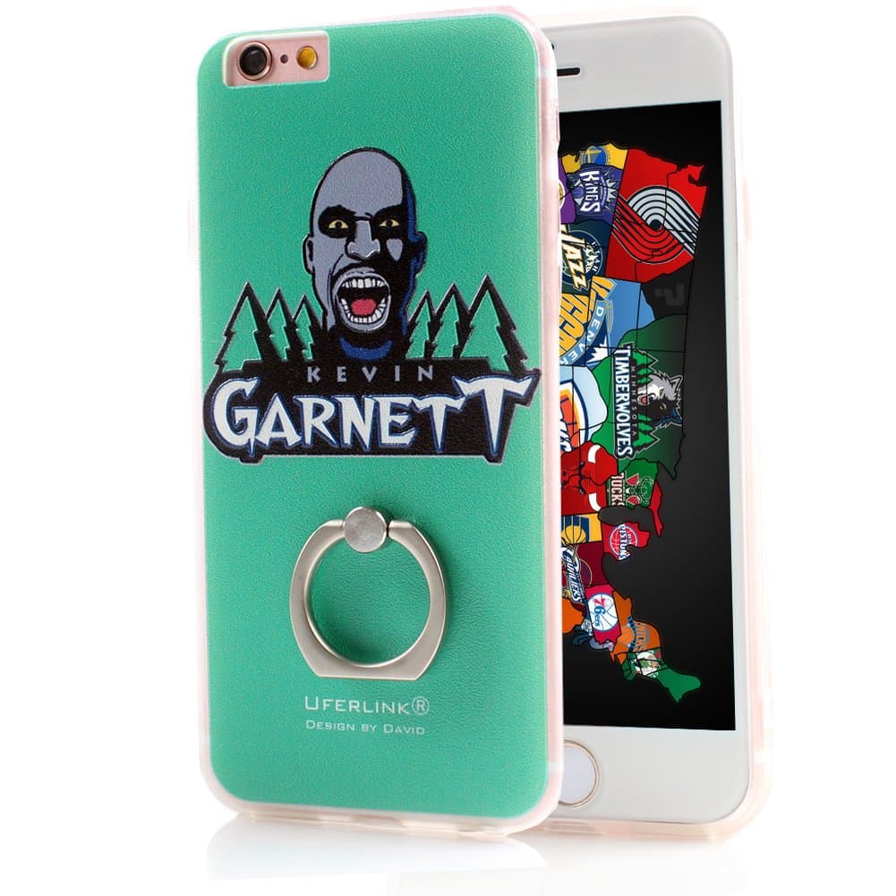 Uferlink Custom painting Hard Plastic Case cover for iphone 6 6s plus 4.7 5.5 inch with 360℃ Rotating Ring Grip Stand Holder Kickstand [ Creative Logos ] (MIN4.7)