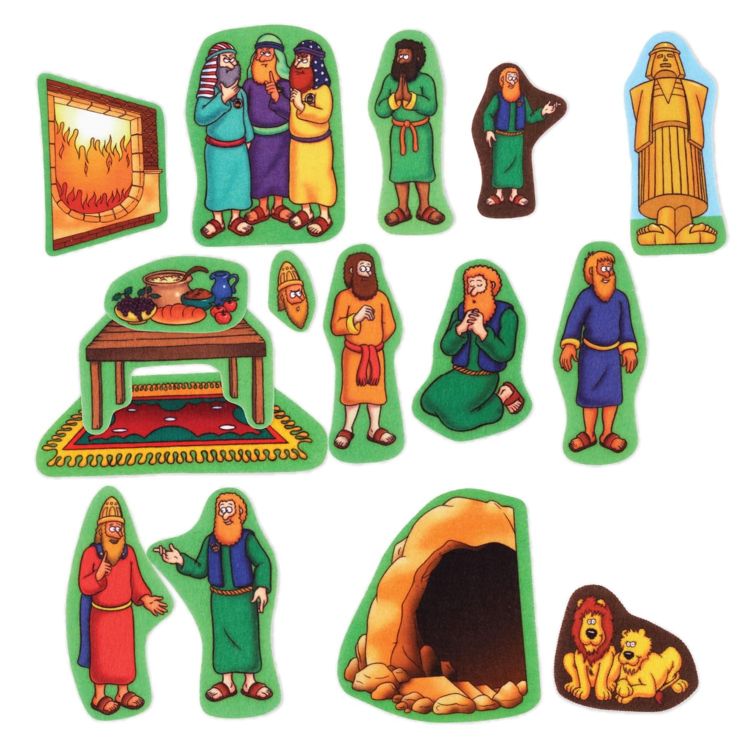 Beginners Bible: Daniel Precut Flannel/Felt Board Figures, 16 Pieces Set