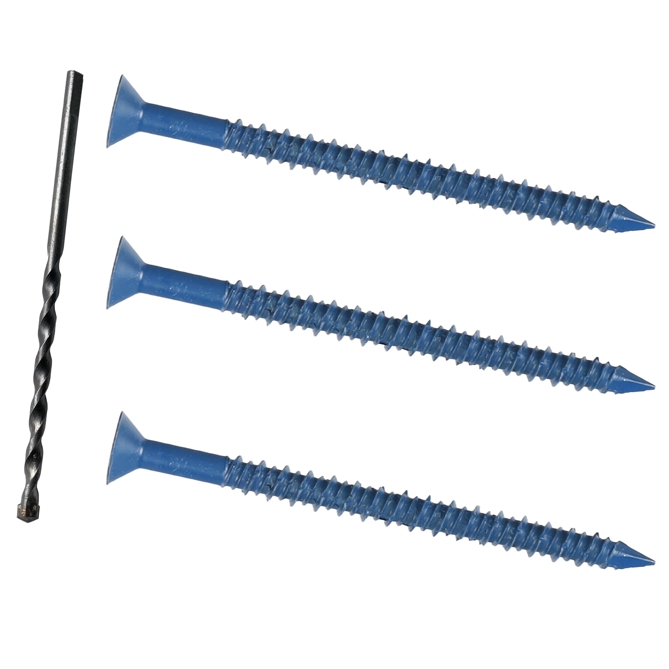 3/16 x 2-3/4" Flat Head Concrete Screw Anchor, for Anchoring to Masonry, Block or Brick (100Pcs)