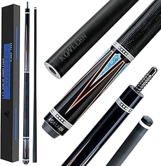 - Carbon Fiber Pool Cue Stick 58-inch Professional Pool Sticks for Adults Full Carbon Technology Low Deflection Pool Cue Billiard Cues with 12.5mm Tip (Easy to Control, Pro Taper, Ultra-Smooth)