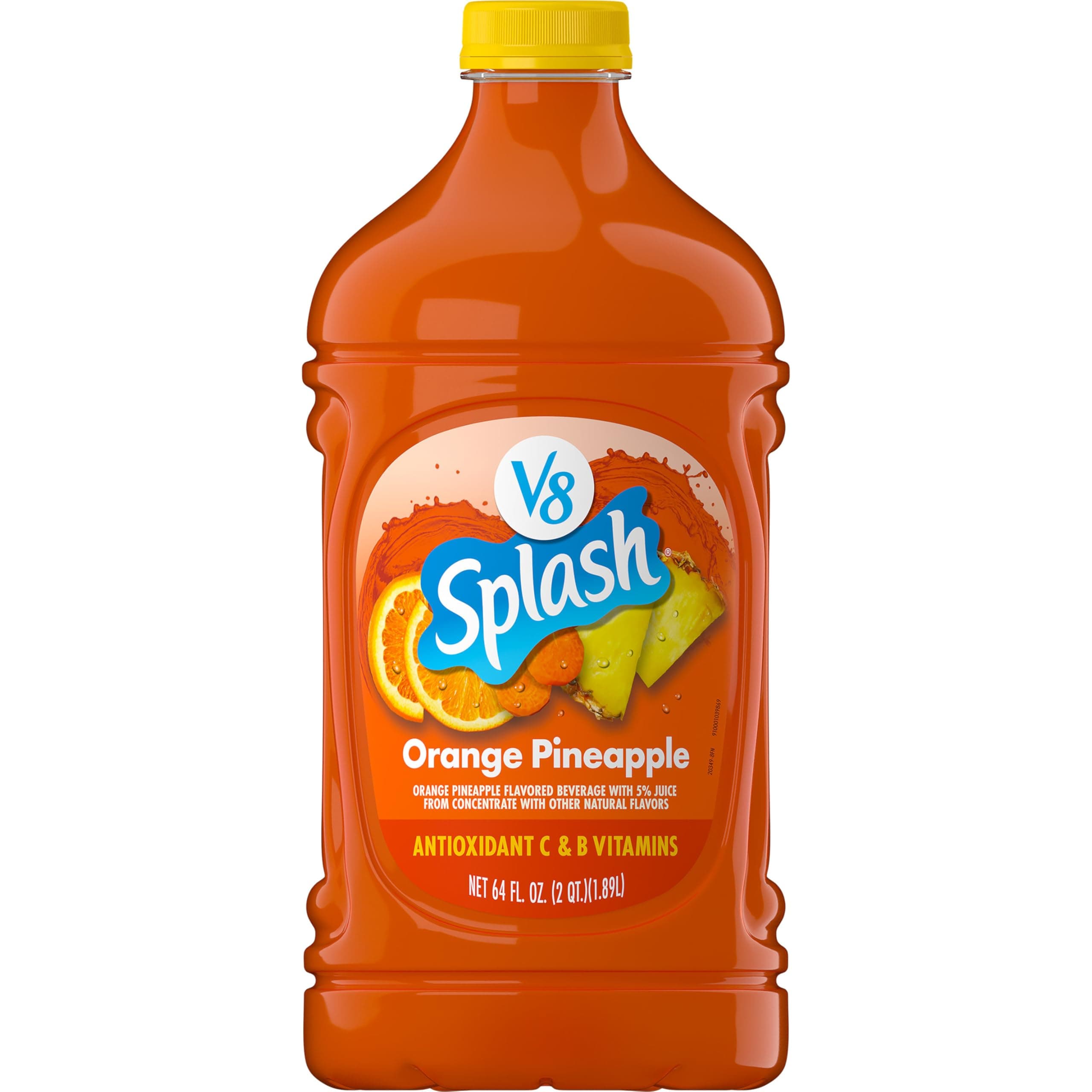 Splash Orange Pineapple Flavored Juice Beverage, 64 FL OZ Bottle