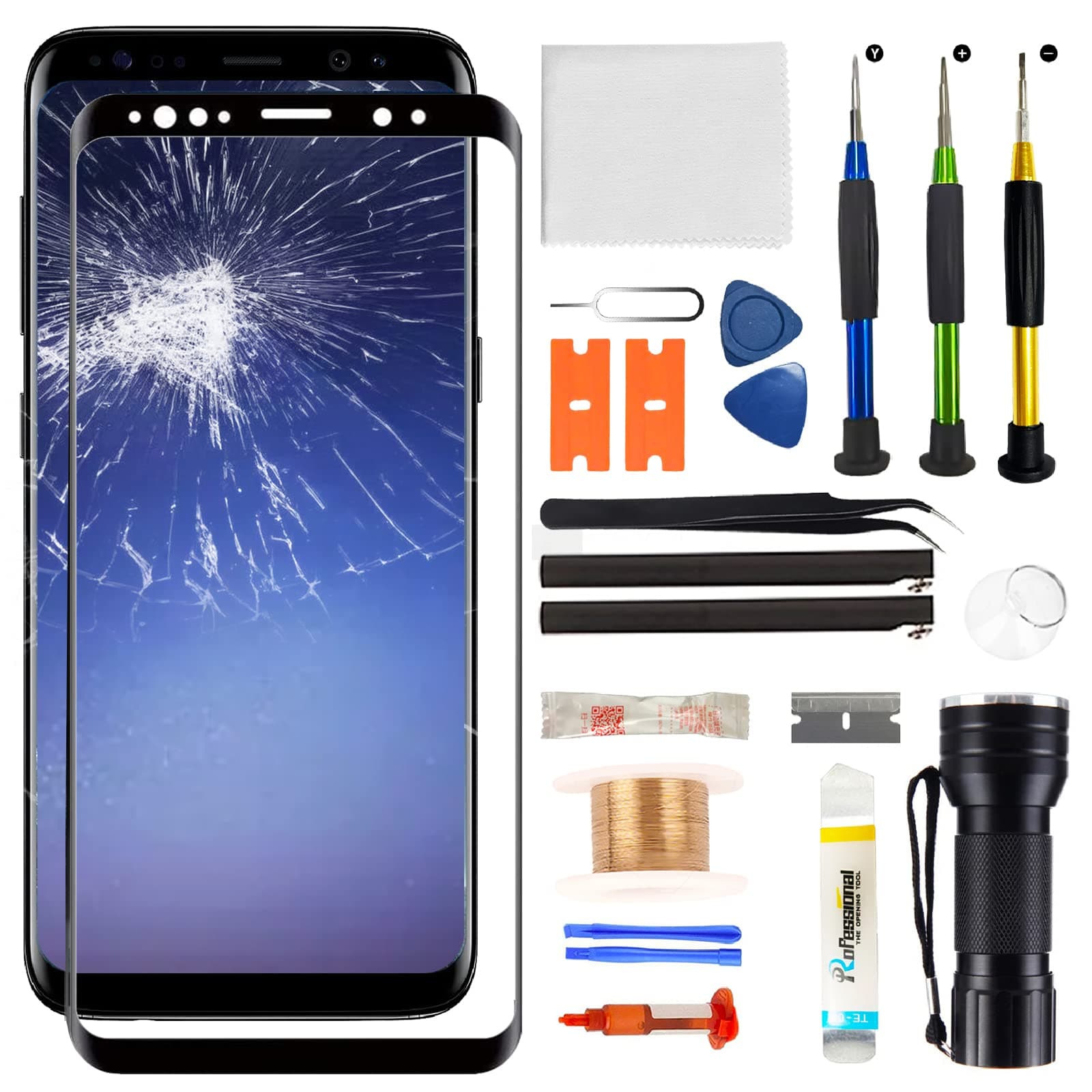 - for Samsung Galaxy S9 Plus Screen Replacement,Replacement Screen for Galaxy S9 Plus Series 6.2 inch,Tempered Glass Replacement Kit with Repair Tools(NO OLED & Touch Digitizer)