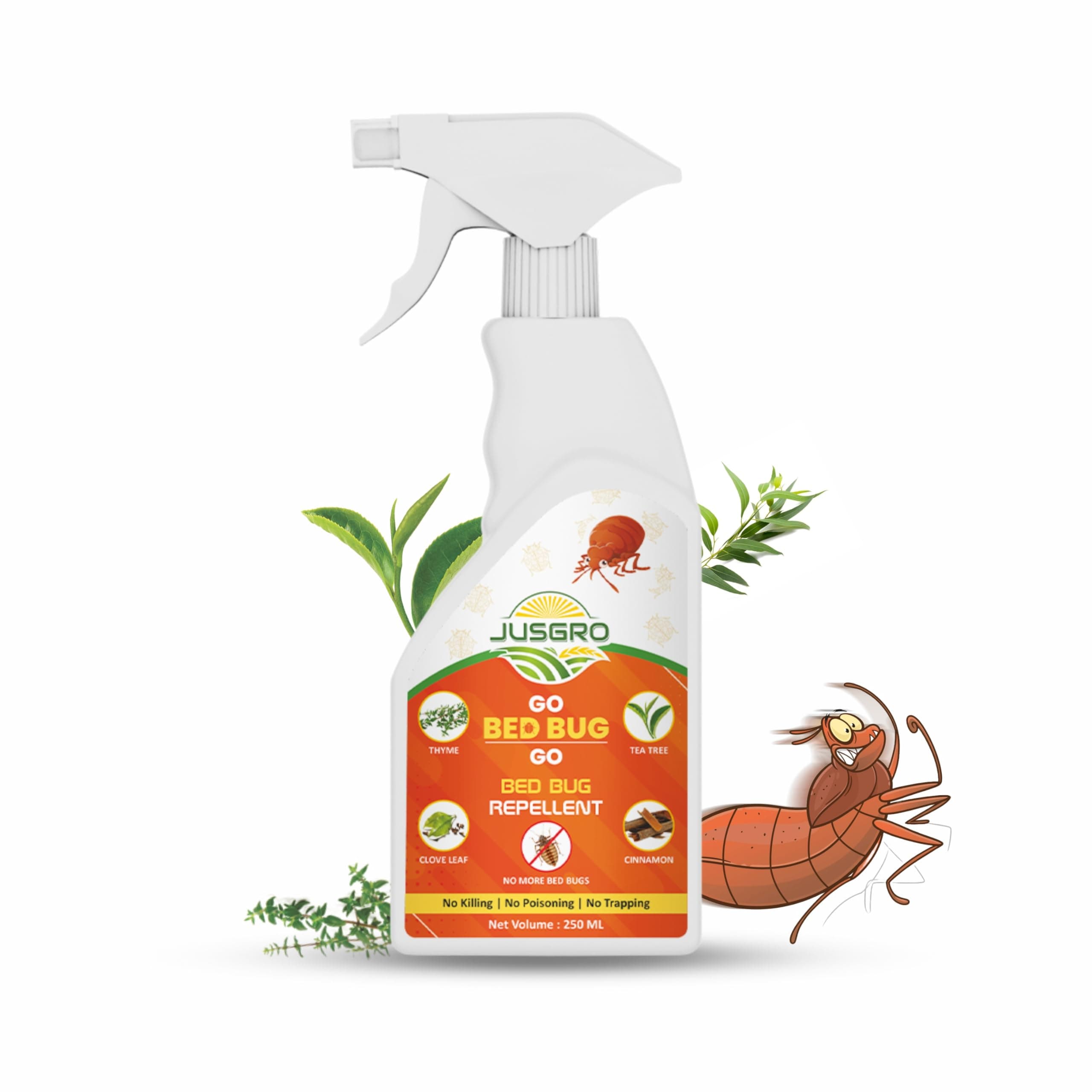 Bed Bug Killer Spray & Repellent Strong | Made With Essential Oils | Bed Bug Remover Medicine Spray for Mattress | Long Lasting | Pleasent Fragrance | Ready to Use (250 ML)