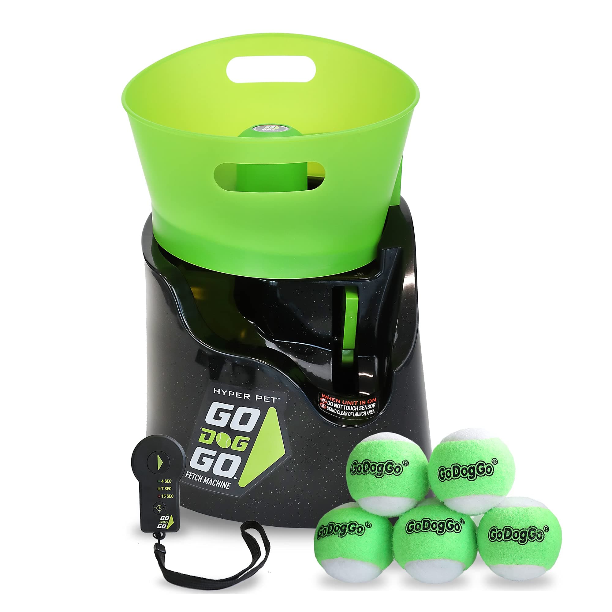 Hyper Pet GoDogGo Inc. Fetch Machine G4 for Dogs Automatic Dog Ball Launcher Standard, green, "17""hx13""w" (GDG4-1)