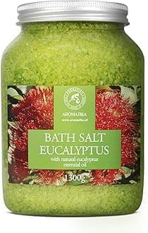 AROMATIKA Sea Salt Eucaliptus with Natural Eucalyptus Essential Oil 46 Oz - Eucaliptus Bath Salts - Best for Good Sleep - Stress Relief - Beauty - Relaxing - Bathing - Body Care