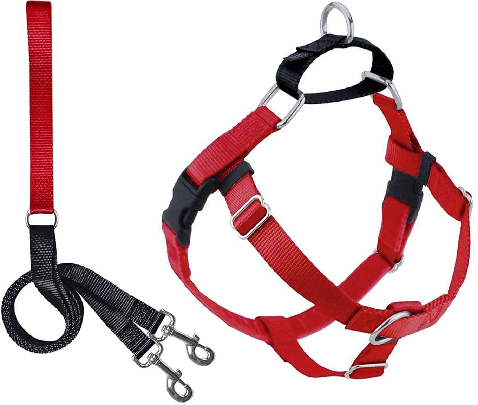 2 Hounds Design818557021610 No-Pull Dog Harness with LeashMedium (5/8 Inches) MRed
