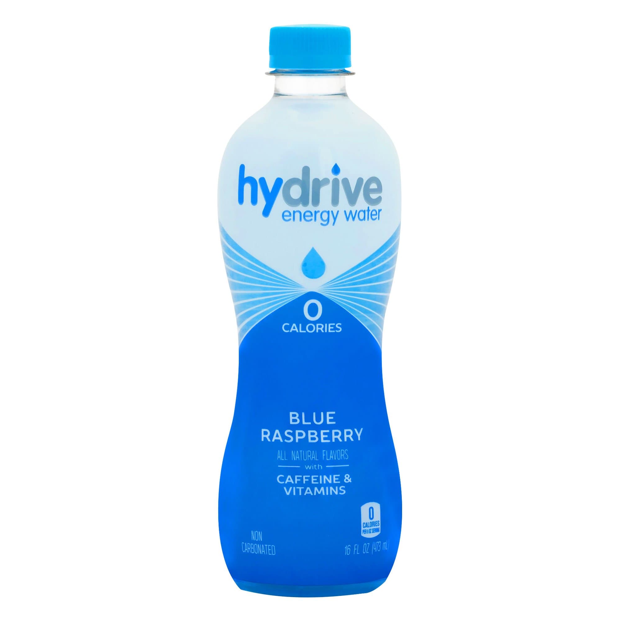 Hydrive Energy Water | Blue Raspberry | Sugar Free | Zero Calories | All Natural Flavors | Natural Energy | 16 oz (Pack of 12)