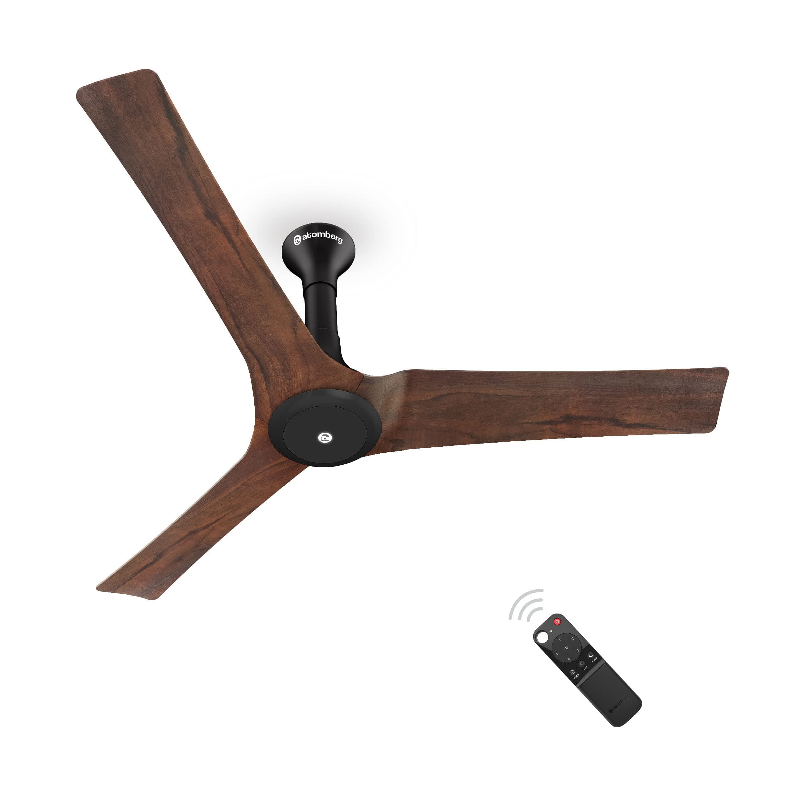 Aris 1200mm BLDC Ceiling Fan with IoT & Remote Control | Smart Fan with Noiseless Operation | (Dark Teakwood)