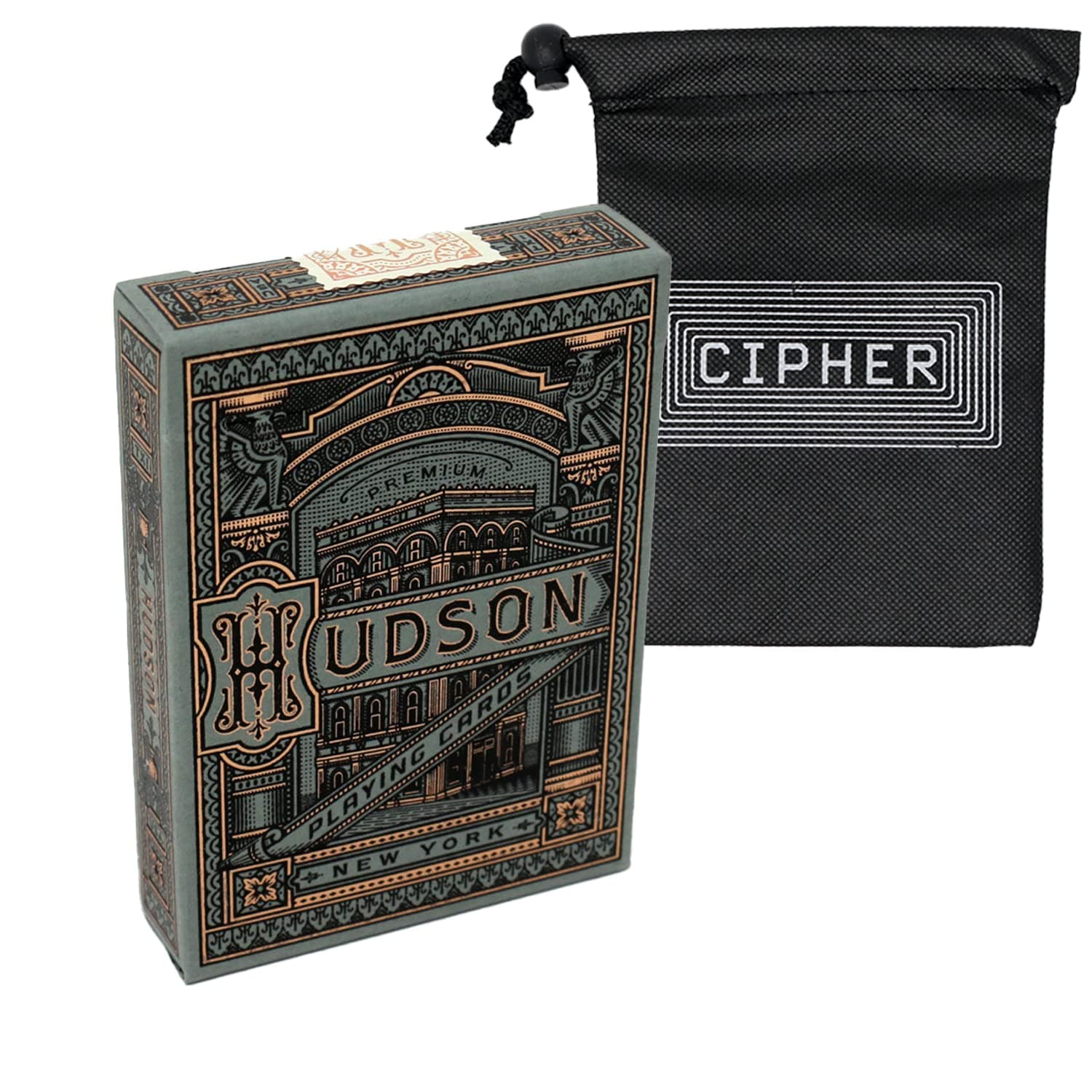 Theory 11 Hudson Playing Cards - Poker Sized Premium Deck - Includes Cipher Playing Cards Bag