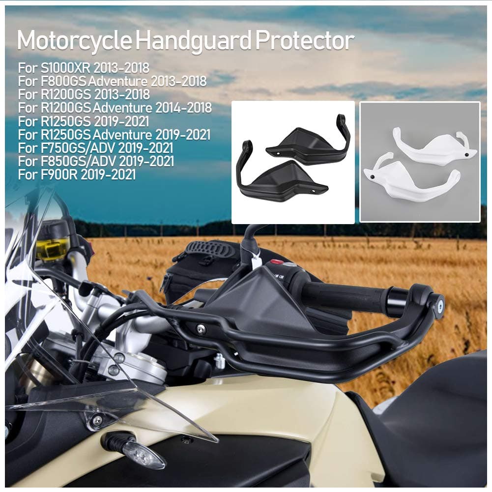 Motorcycle ABS Handguard Hand Brush Guards Wind Shield Cover Handle Bar Brake Clutch Levers Protector for BMW S1000XR F800GS Adventure R1200GS ADV R1250GS F750GS F850GS F900R Accessories (Black)
