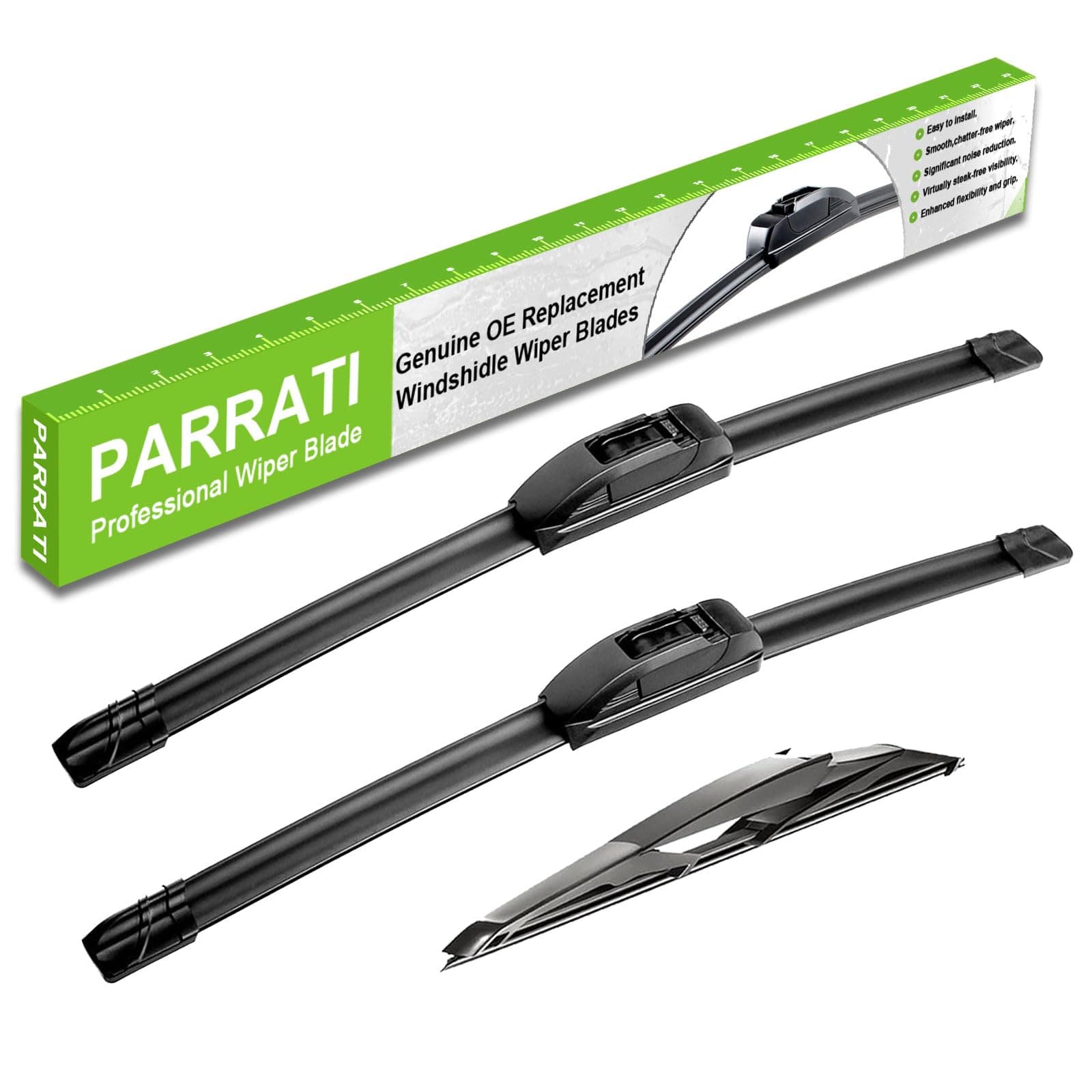 PARRATI® Windshield Wipers for Ford Edge 2007-2014,26"+20" Front and 14" Rear,OEM Replacement Wiper Blades,Quiet & Streak-Free(Set of 3)