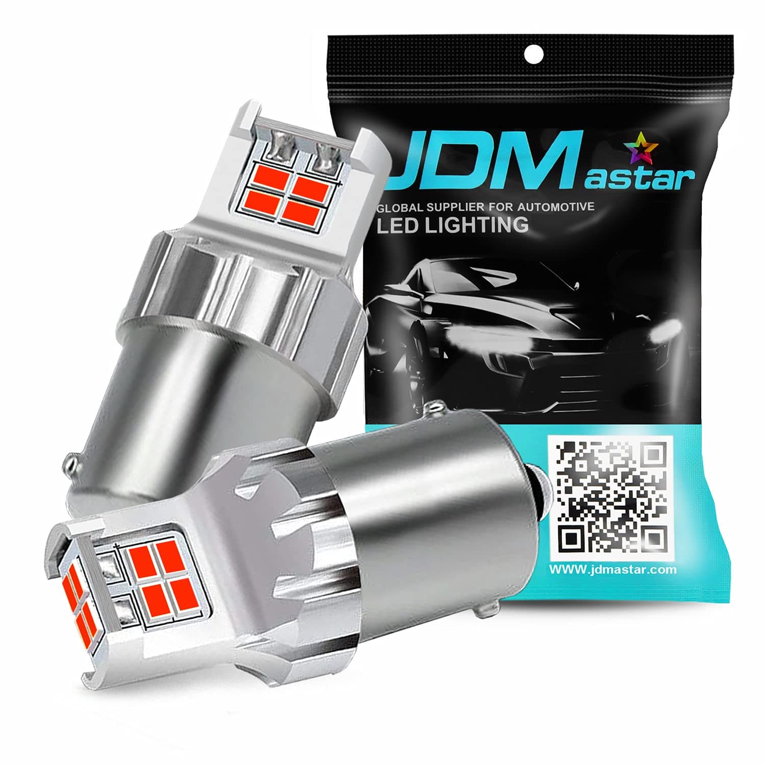 JDM ASTAR High Performance Super Bright 1:1 Design 3020 Chips 1156 1141 1073 7506 Red LED Bulbs