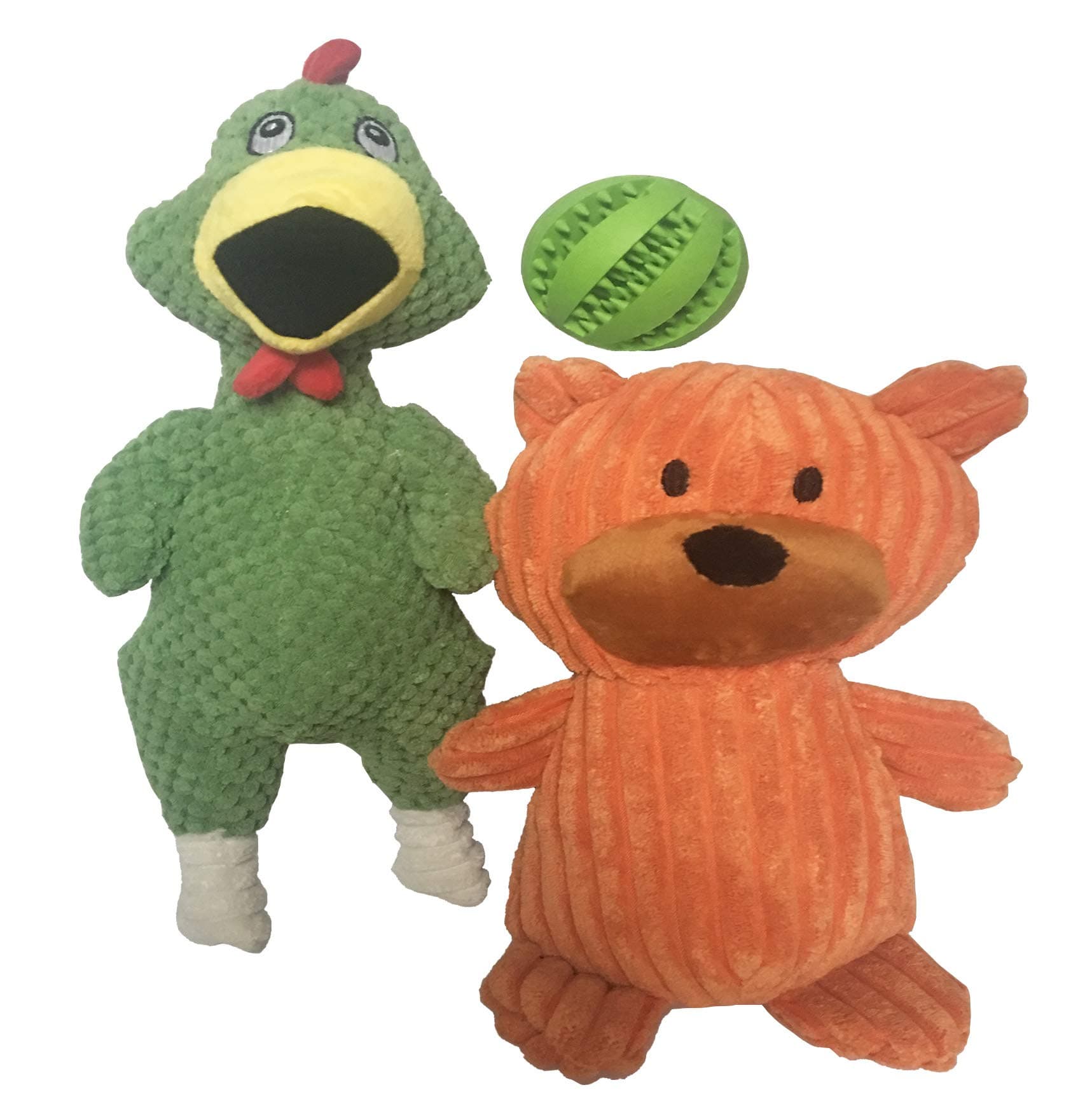 Rosy's Choice Plush, Squeaky, Chew Variety 3 Pack Small Medium Large Dog Toy Set