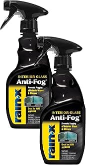 Rain-X 630543 Interior Glass Anti-Fog, 12 oz. - Prevents Fogging of Interior Glass and Mirrors, Usable on Both Automobiles and Marine Vehicles (Pack of 2)