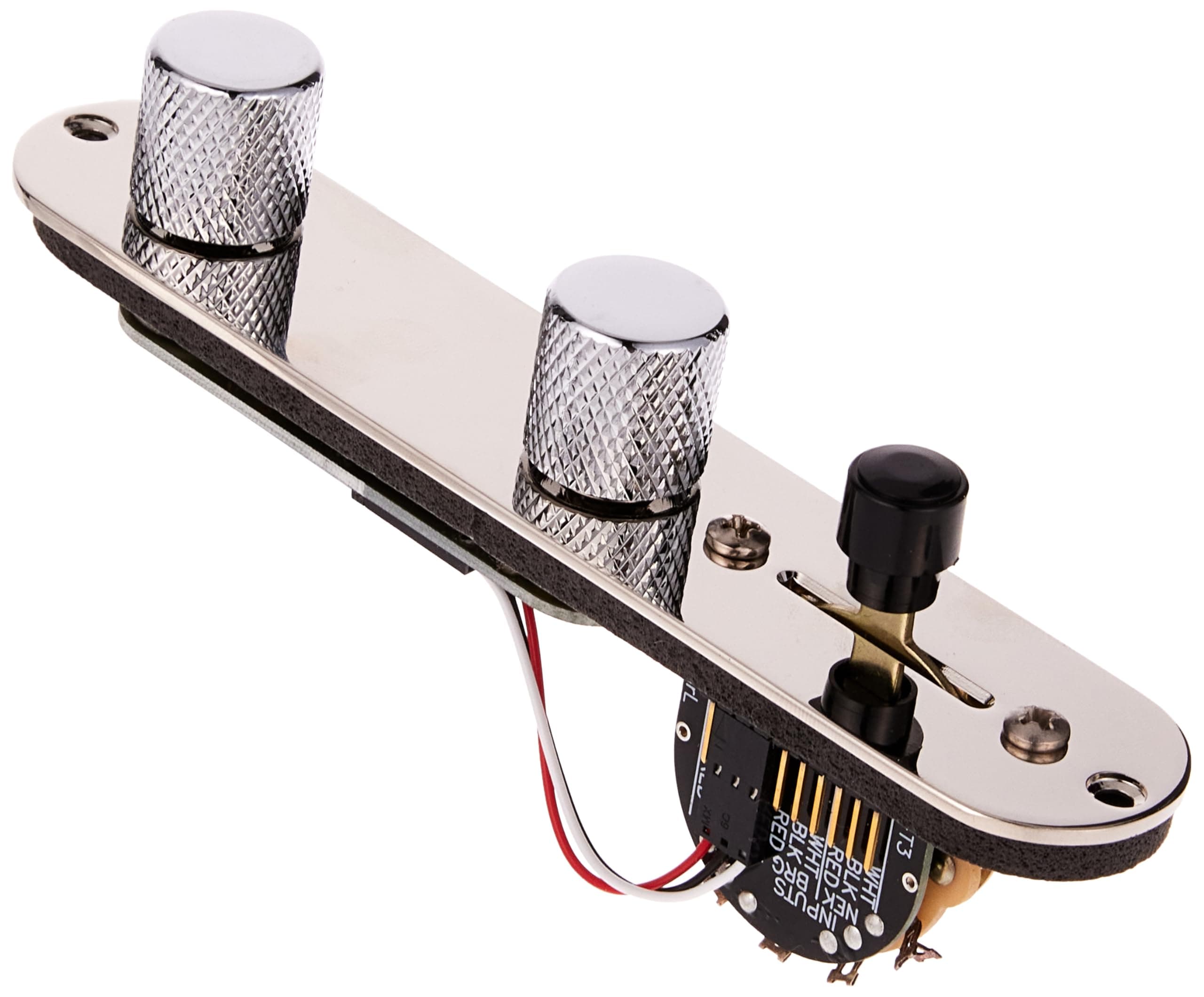 T SYSTEM Prewired Telecaster Guitar Pickup Set Plus Control Plate System,Black