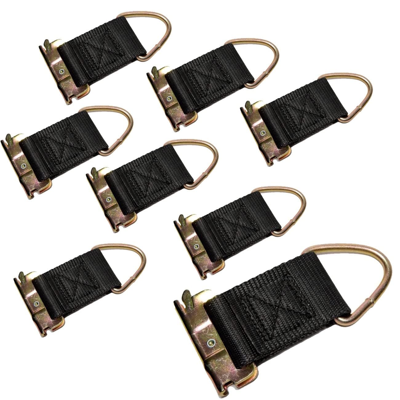 E Track Tiedown Adapter Strap 3,500 lb. Capacity Tie Downs USA - 8 Pack