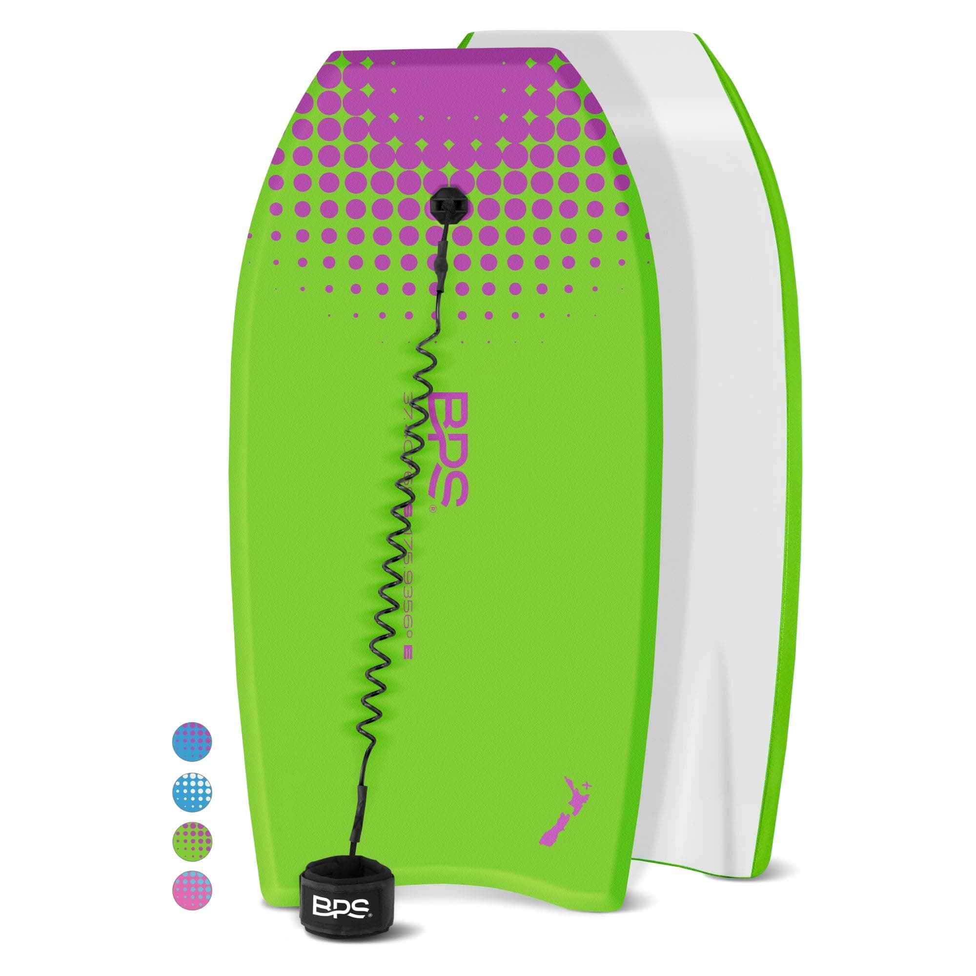 Storm' Bodyboard with Premium Coiled Leash - Lightweight with EPS Core, Durable for All Wave Conditions
