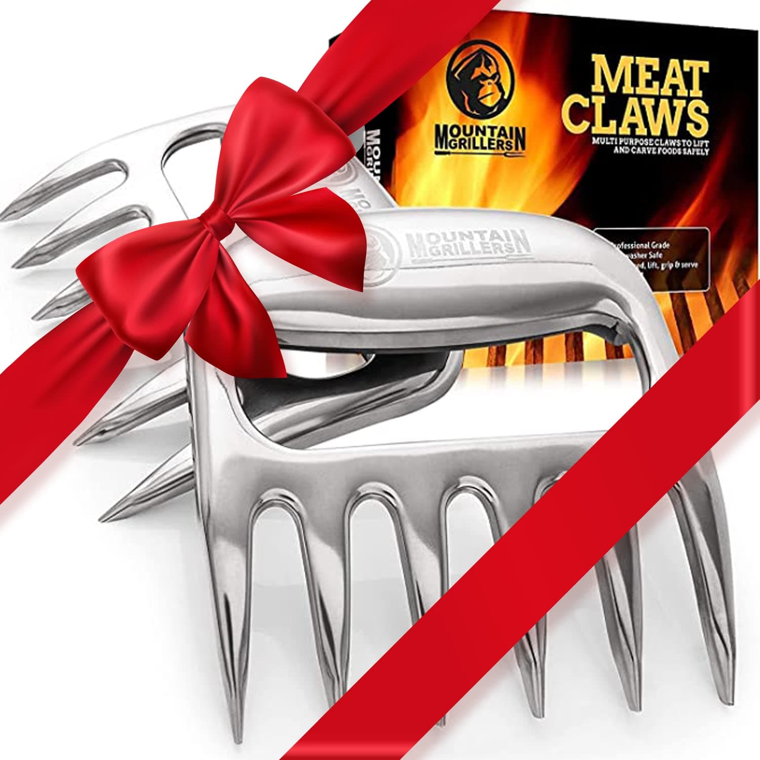 Chicken Shredder and Meat Shredder Claws - Effortless Pulled Pork BBQ Claws for Meat Shredding - Versatile 2-Pack Bear Claws for Grill, Smoker, Barbecue - Black