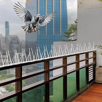 Bird and Pigeon Control Spikes | Weather Resistant | 13 in x 1 in x 3.7 in | Maintenance-Free (10 Pcs)