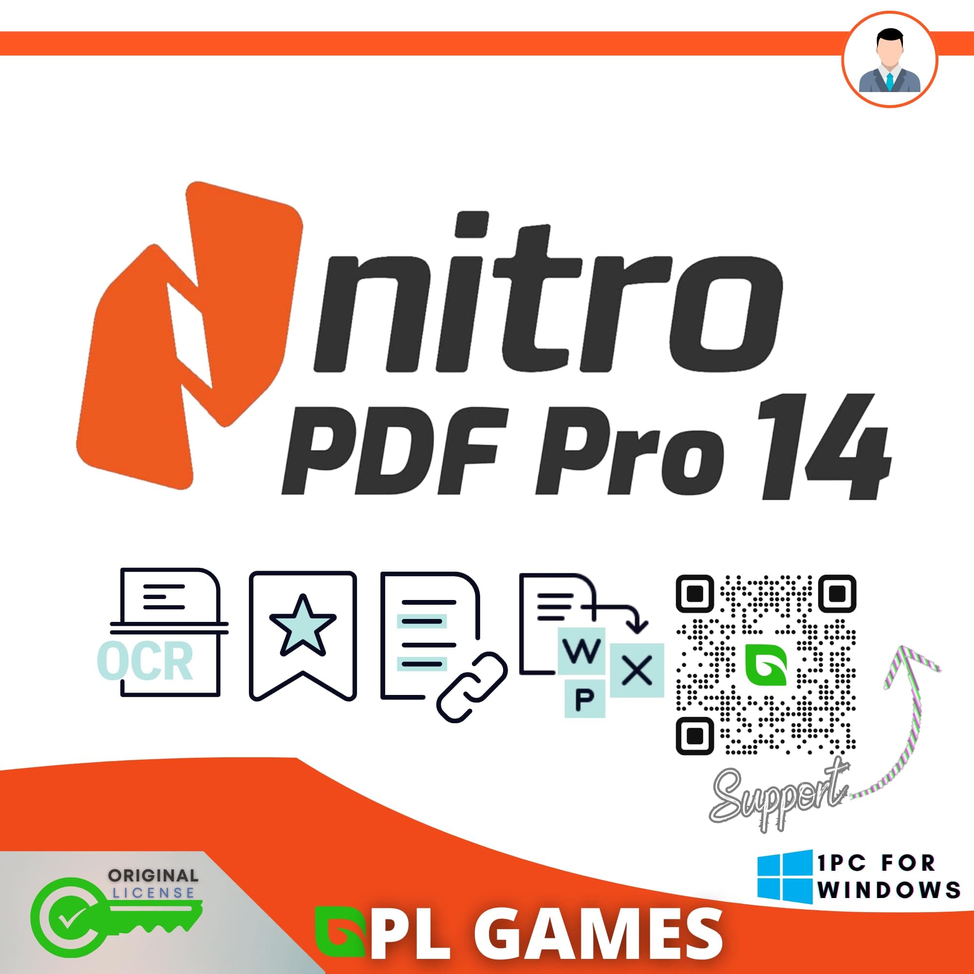- Nitro PDF 14 Pro 2025 Genuine PDF Editing Software (Lifetime / 1 PC)