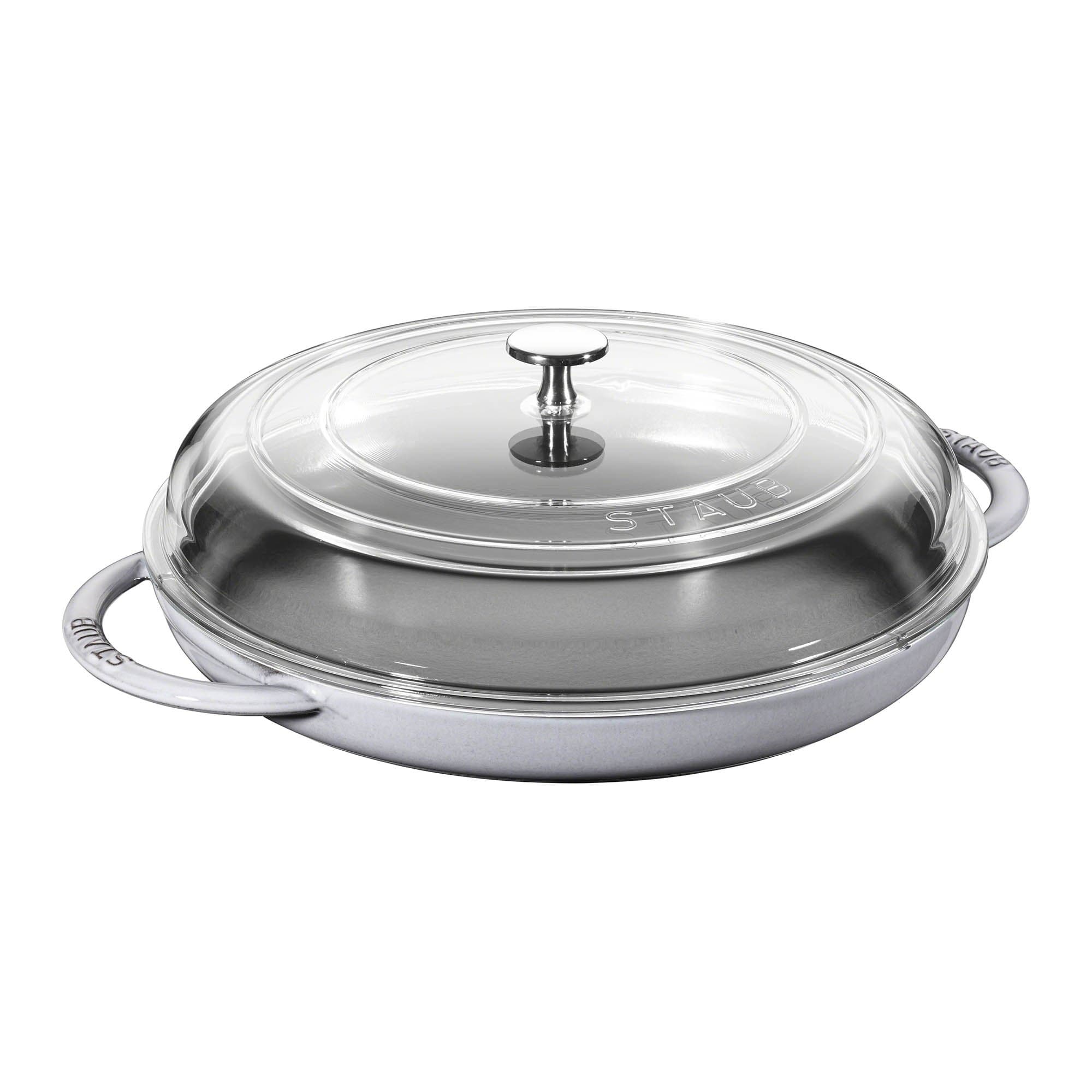 Staub Cast Iron 12-inch Round Steam Griddle - Graphite Grey, Made in France