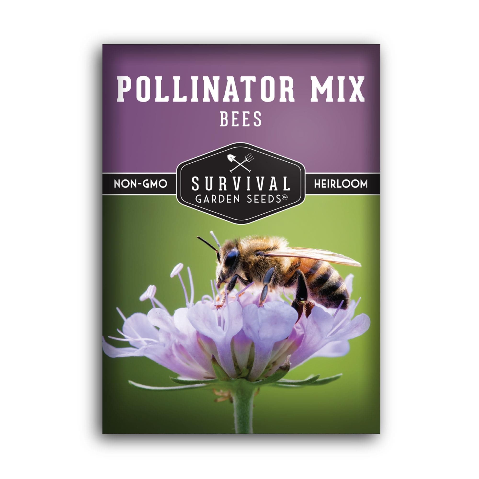 1 Pack Bee Pollinator Mix Seed for Planting - Packet with Instructions to Grow Annual & Perennial Flowers to Feed Bees in Your Home Garden - Non-GMO Heirloom Varieties - Survival Garden Seeds