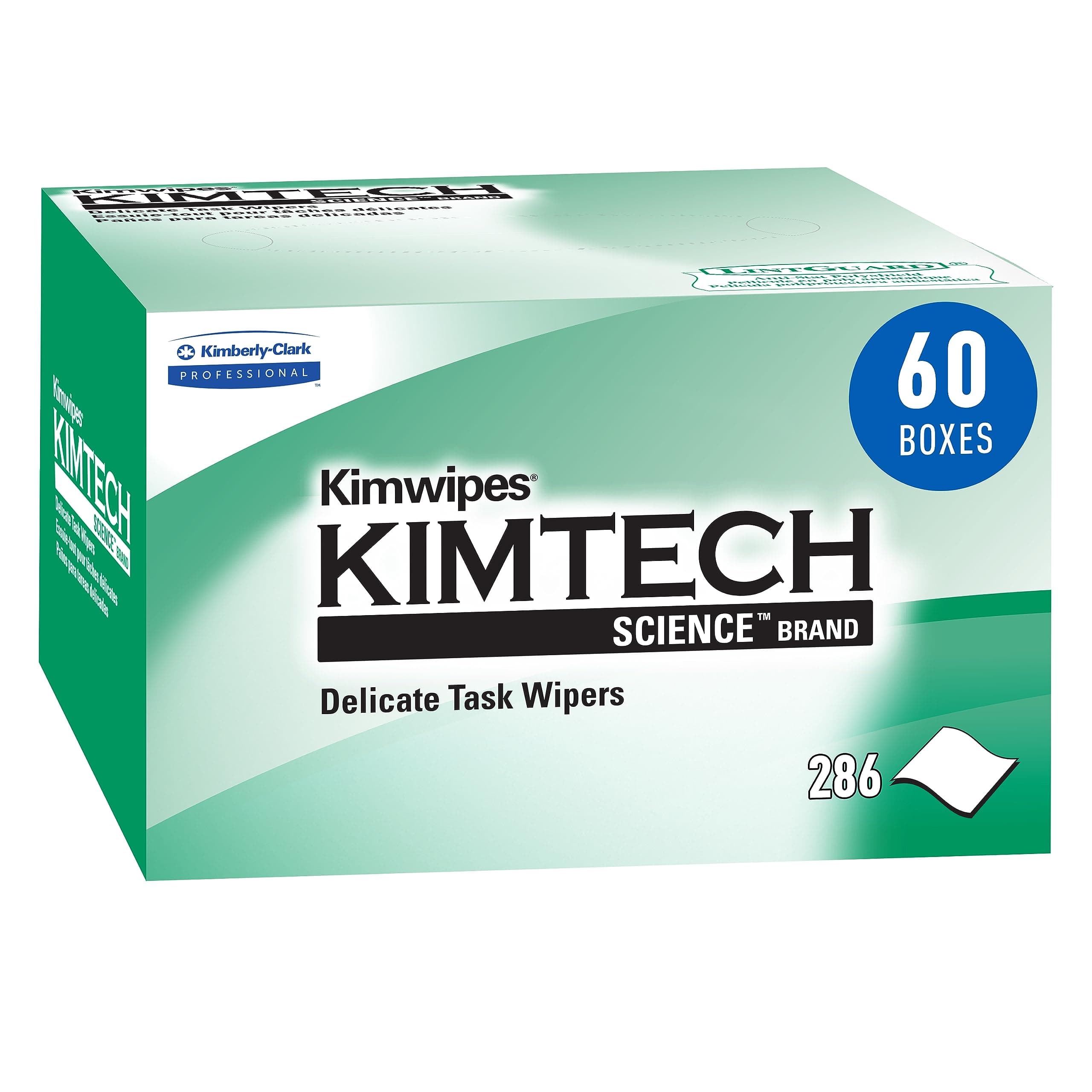 - Kimtech Science Kimwipes Delicate Task Wipes (34155), Pop-Up Box, White (60 Boxes of 286 Sheets, 17,160 Sheet Total)
