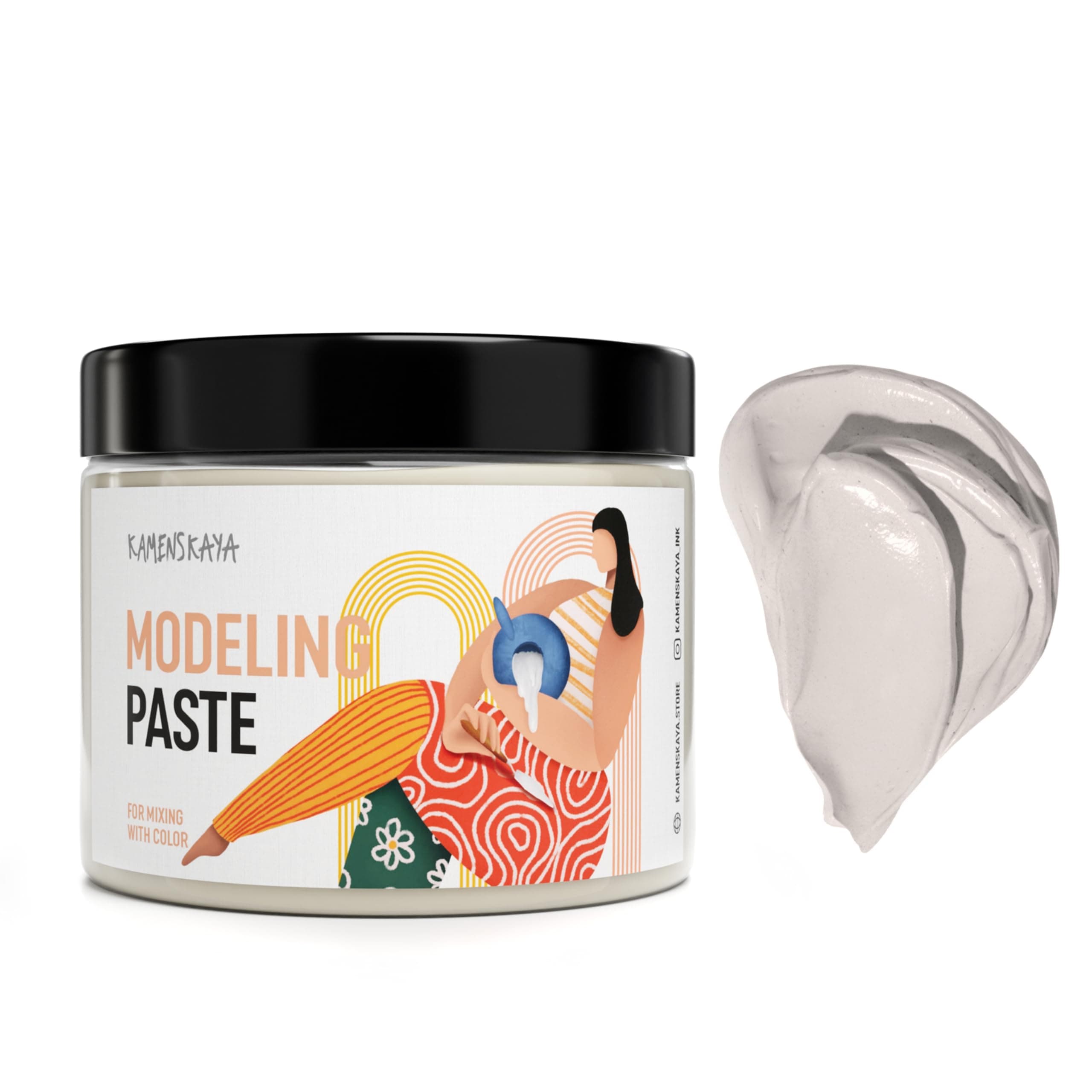 Texture Paste - Modeling Paste Acrylic Medium for Acrylic Paint - 16.9 fl oz (500 ml)