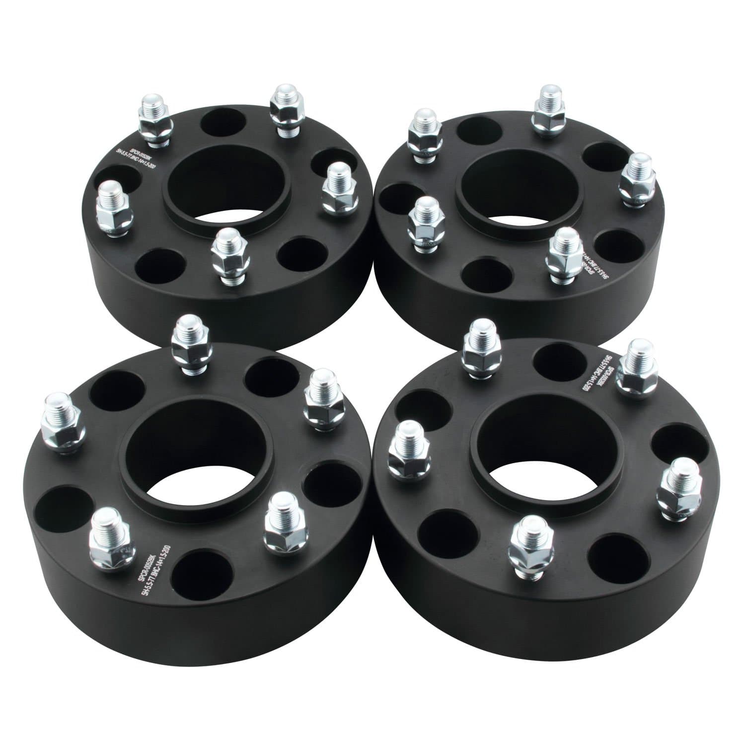 DCVAMOUS 4PC Black 5x5.5 Hubcentric Wheel Spacers 2 Inch with 14x1.5 Studs Compatible with Ram 1500 5 Lug 5x139.7 for 2013 2014 2015 2016 2017 2018 R-A-M 1500 (Only Vehicle with M14x1.5 Bolts)