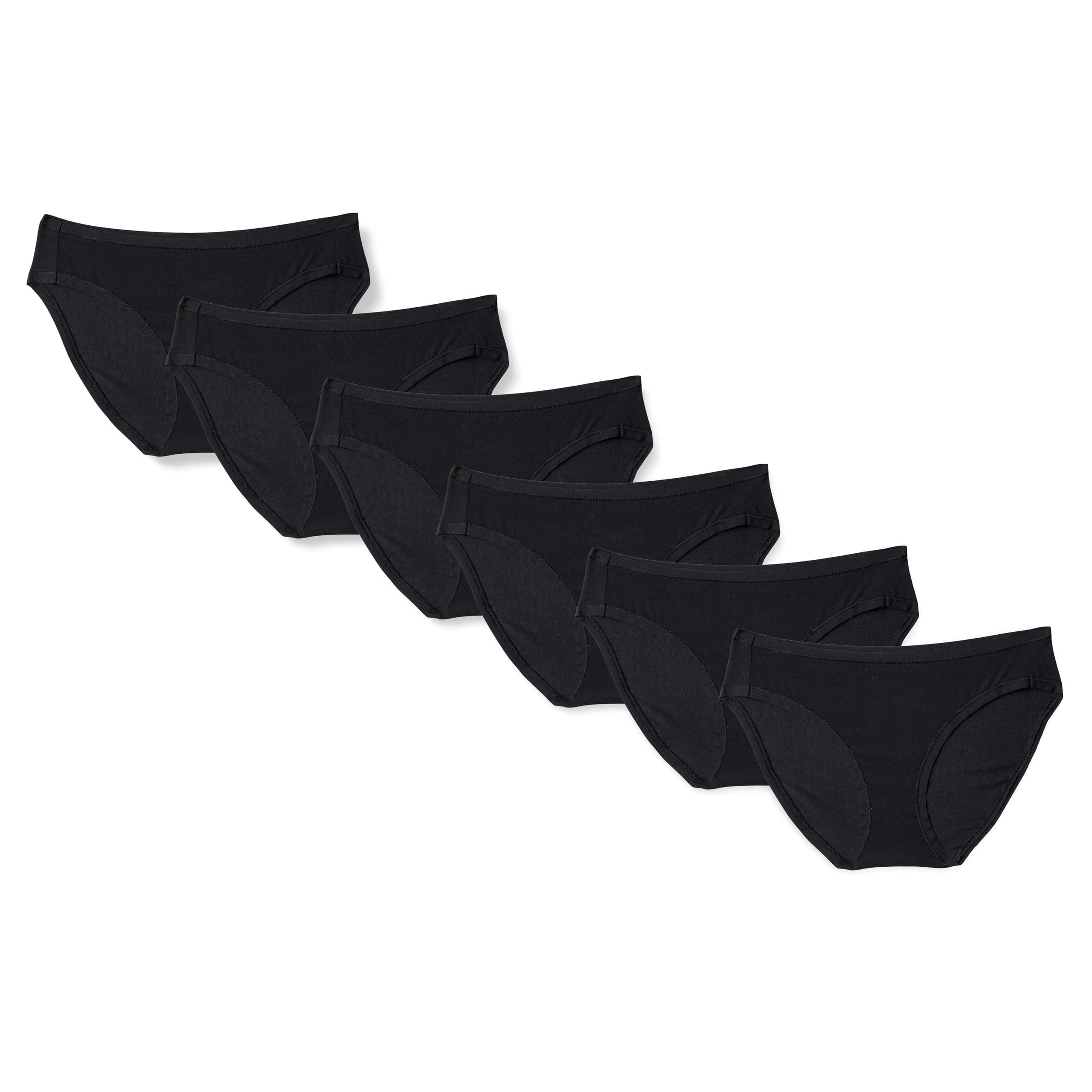 Amazon Essentials Women's Cotton Bikini Brief Underwear (Available in Plus Size), Multipacks