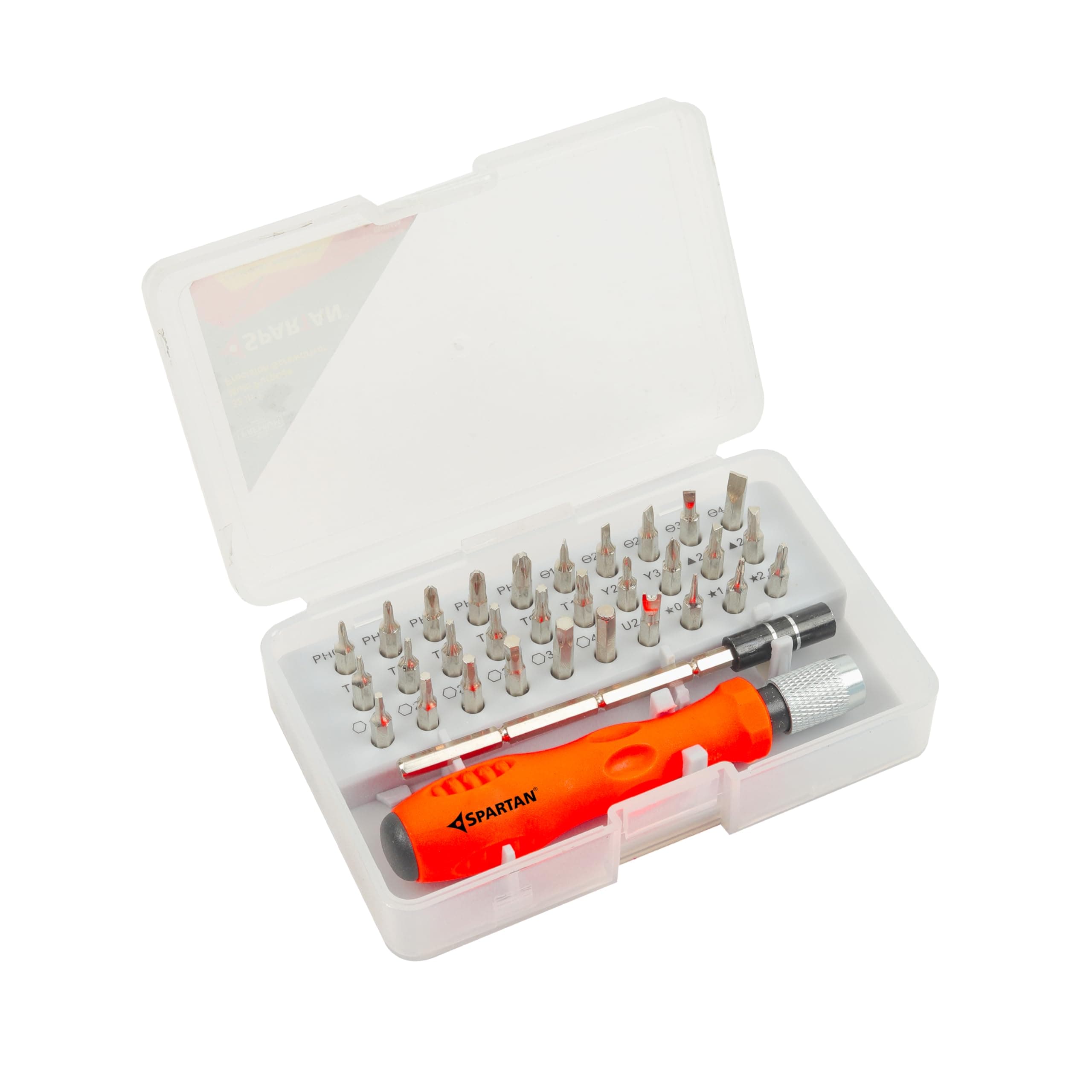 SPARTAN ISH-0408, 32-In-1 Mini Precision Screwdriver Bits Set with Magnetic Flexible Extension Rod, Screwdriver Set For Mobile, Laptop, Camera/Multipurpose Application, 1 Piece (Assorted Color)