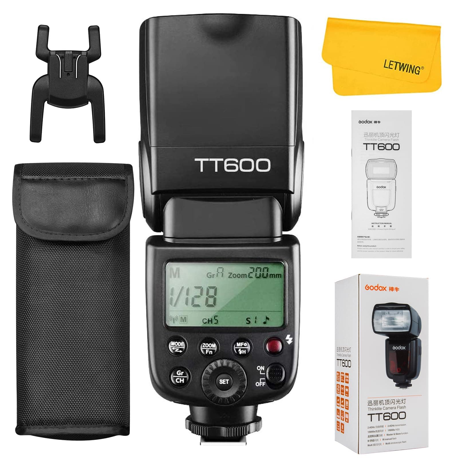 Godox TT600 Flash Speedlite Strobe with Built-in 2.4G Wireless Flash/Flash for Canon, Nikon, Pentax, Olympus and other DSLR Cameras