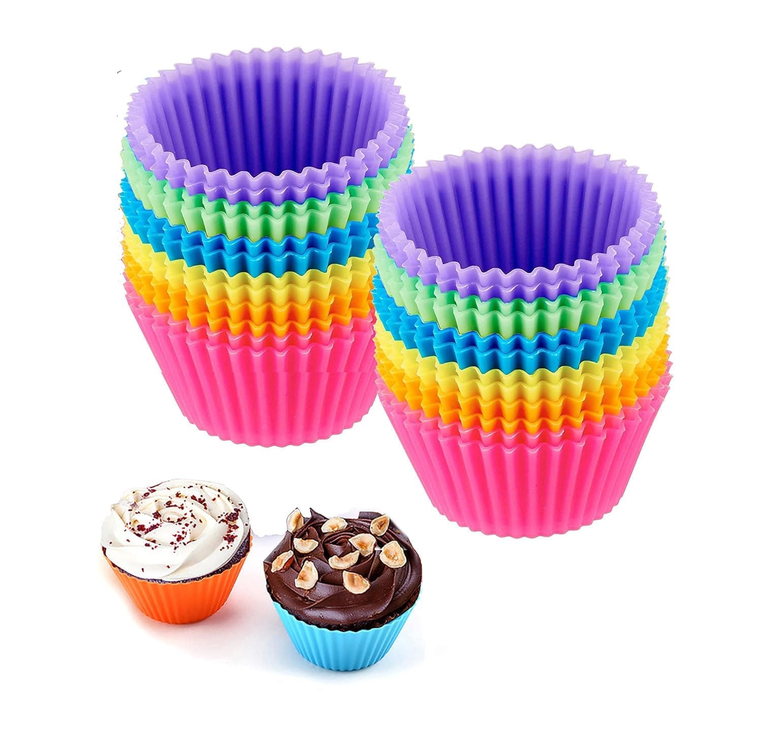 Reusable Silicone Cupcake Baking Cups 24 PCS