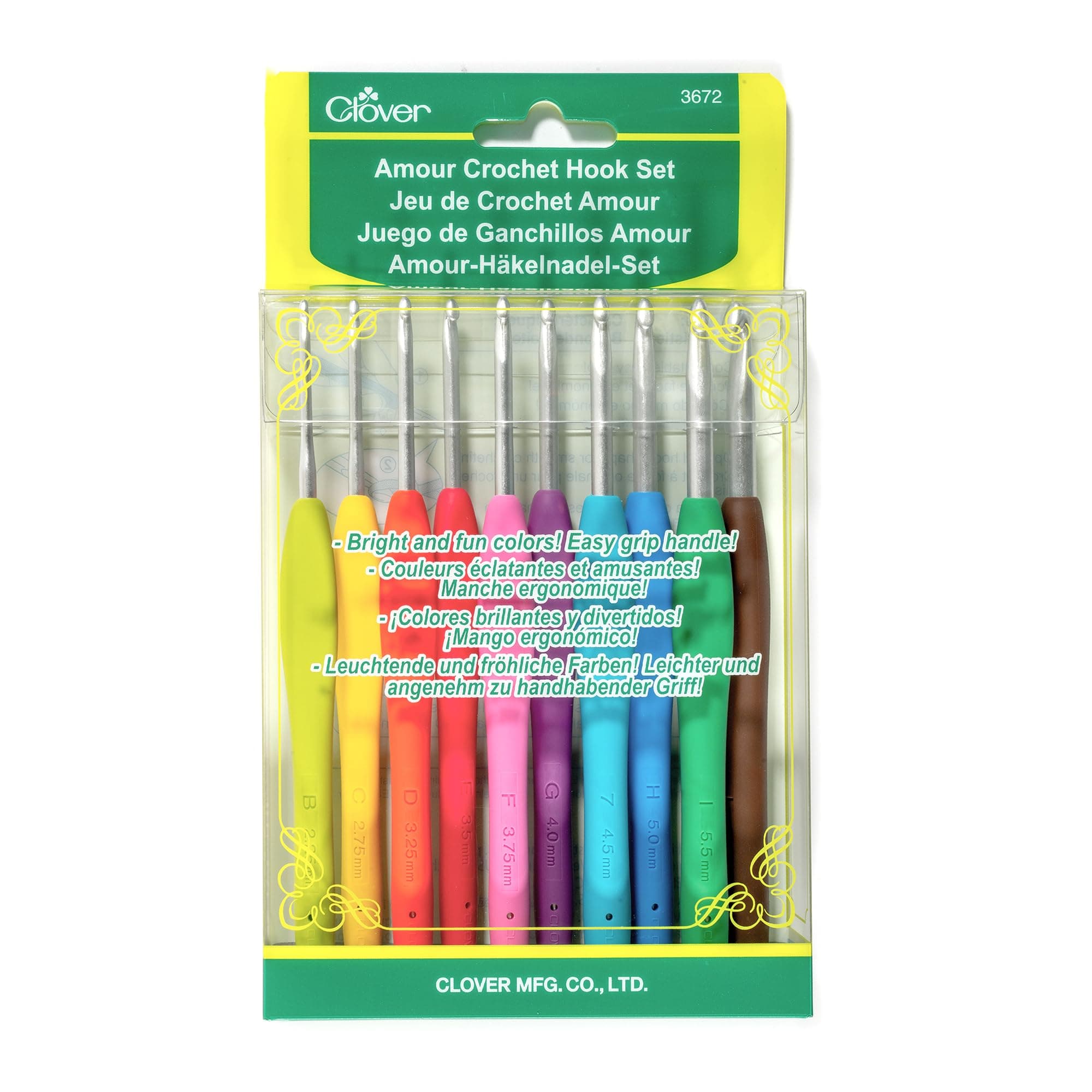 3672 Amour Crochet Hook Set, 10 sizes