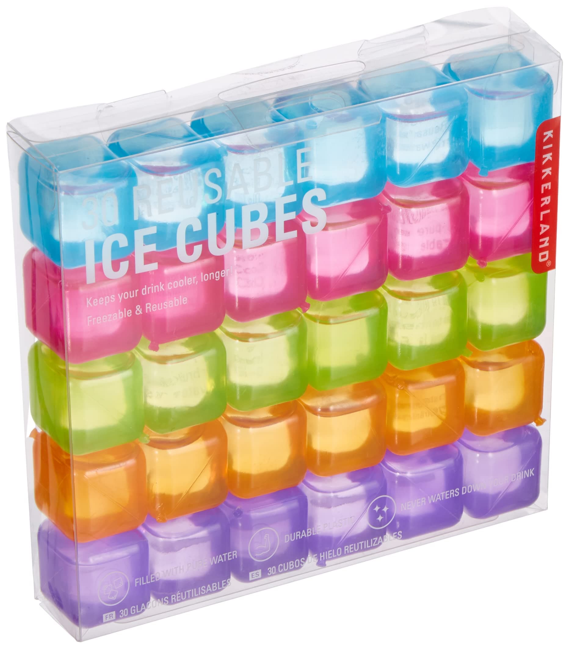 REUSable Ice Cubes 30 Pieces, Multicolour