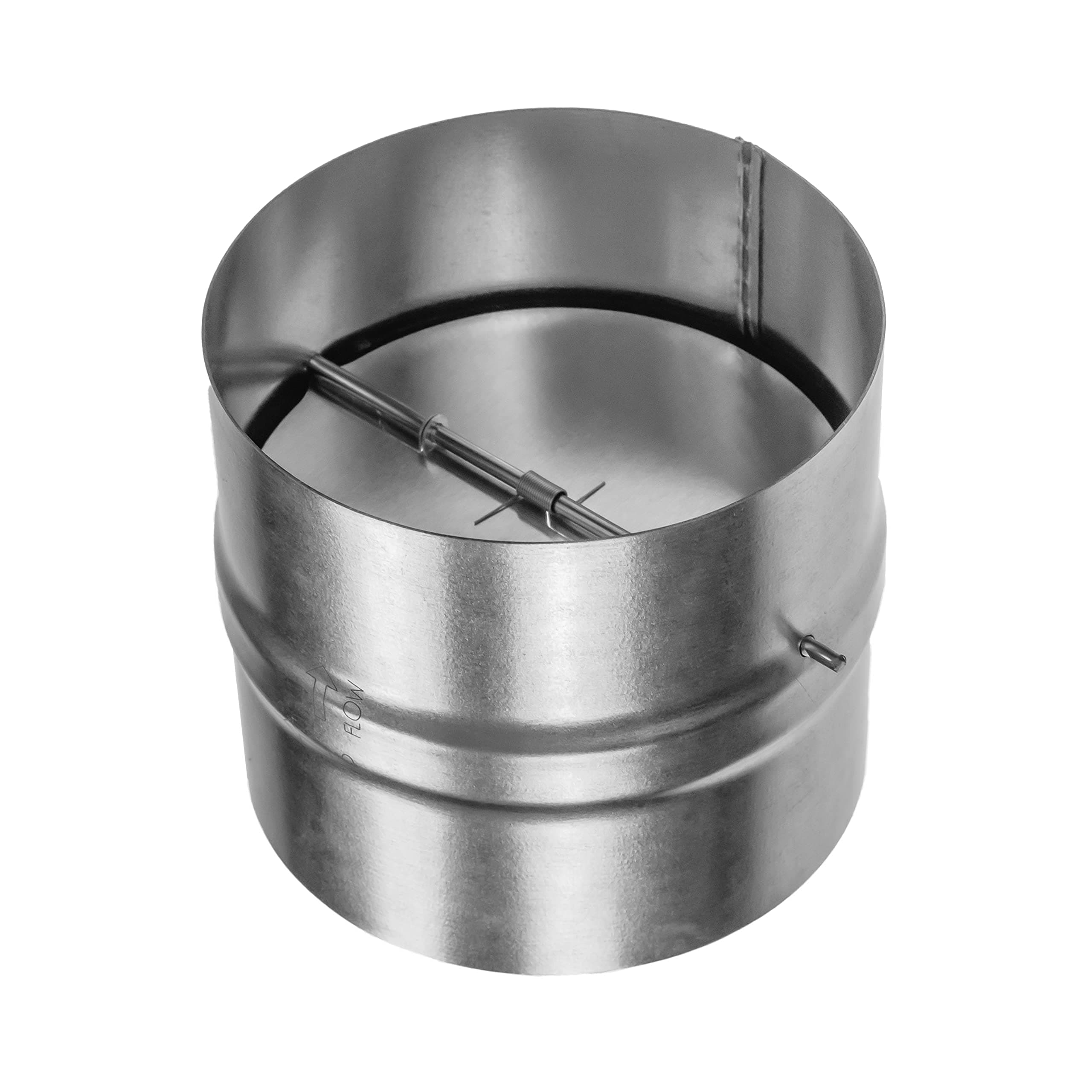 Repa Market Galvanized Steel 4 Inch Duct Backdraft Damper - One-Way Airflow HVAC Damper, Dryer Vent Damper, Metal Inline Backdraft - 4 Inch Duct Damper, Dryer Duct Connector with Backdraught Flap
