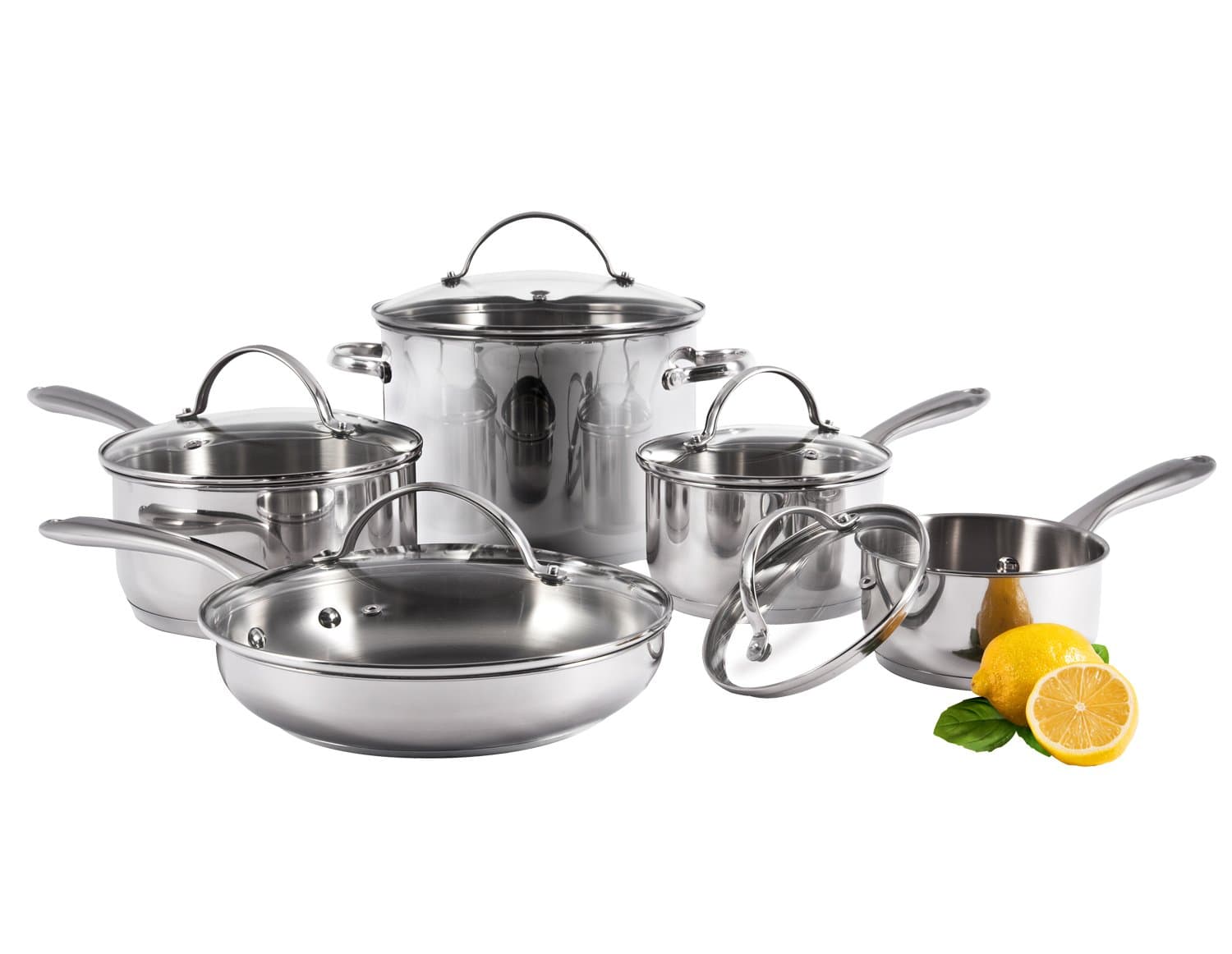 StarfritEssentials 10 Piece Stainless Steel Cookware Set