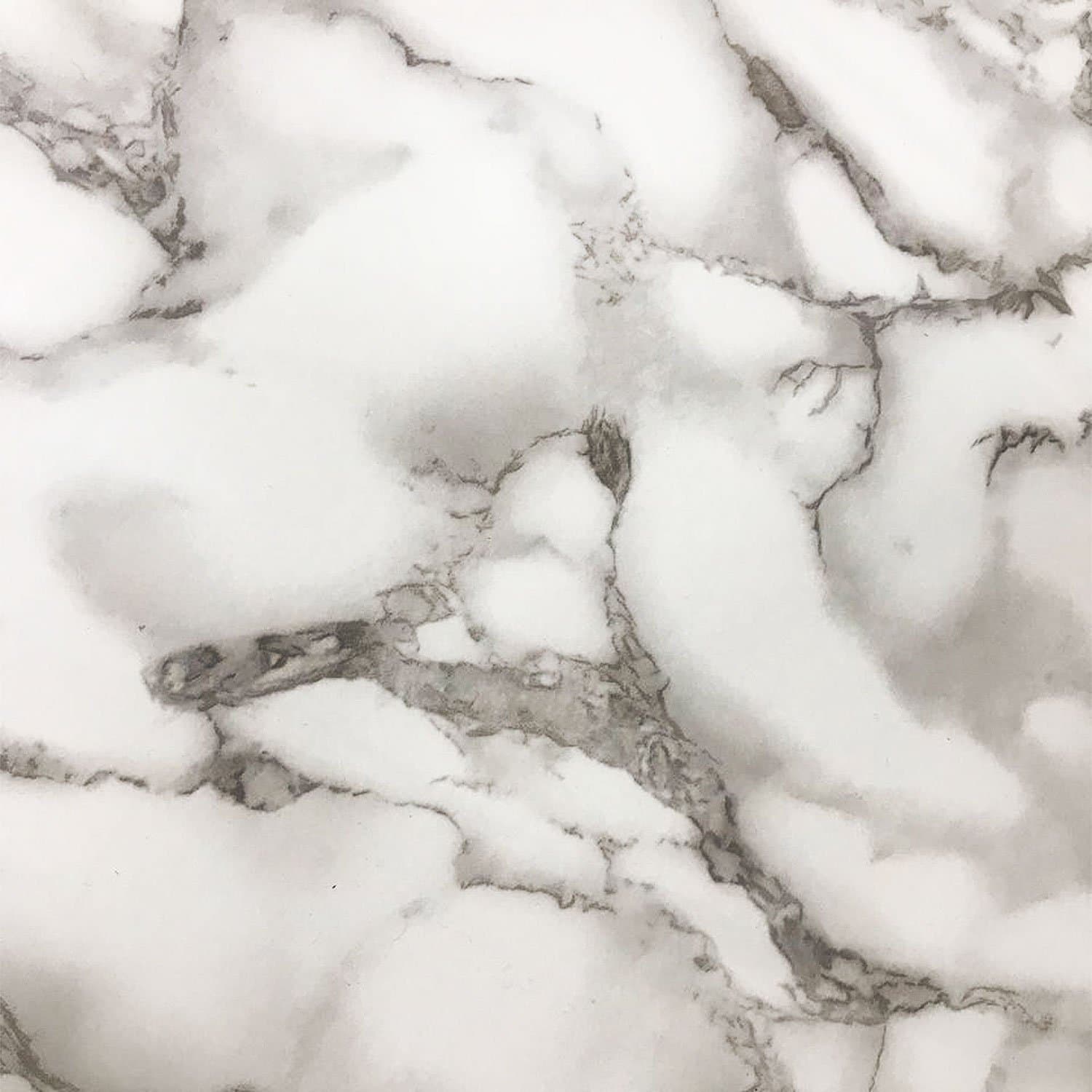 All Purpose Self Adhesive Marble Vinyl Roll - Modern Design Granite Wallpaper Film for Home Decor Living Room Kitchen Furniture and Shelves Liner - Peel and Stick Contact Paper (17.71" x 17.78")