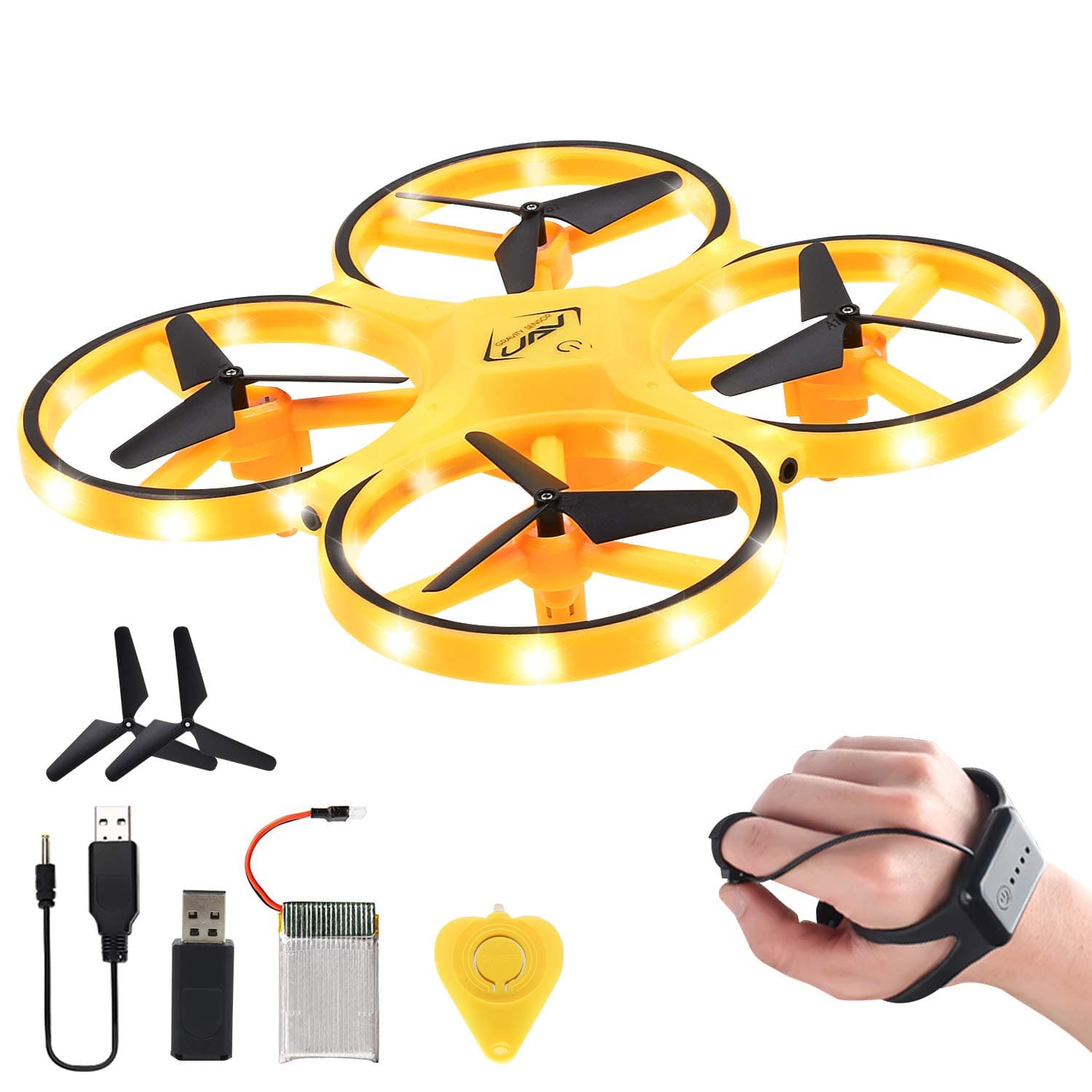 Jeestam Rizwan01 2.4G Gravity Sensor RC Nano Quadcopter with Infrared Obstacle Avoidance, Mini Drone for Kids