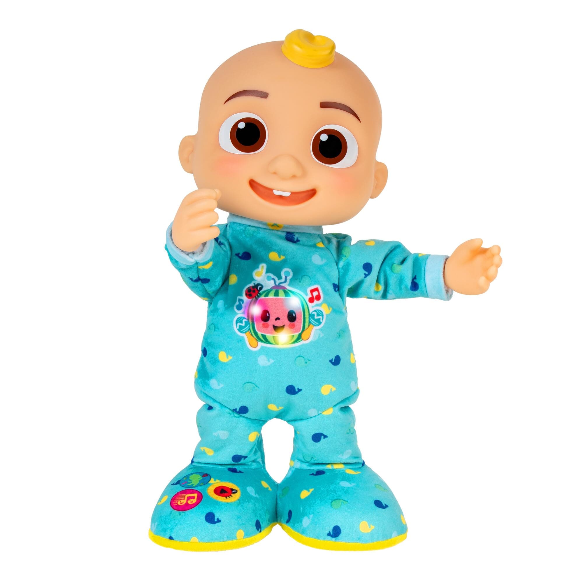 Cocomelon Dancing JJ Feature Doll - Learn to Dance with JJ - Lights, Sounds, Songs, Freeze Dance, and More - Move and Groove with 14" JJ - Toys for Babies, Toddlers, and Preschoolers