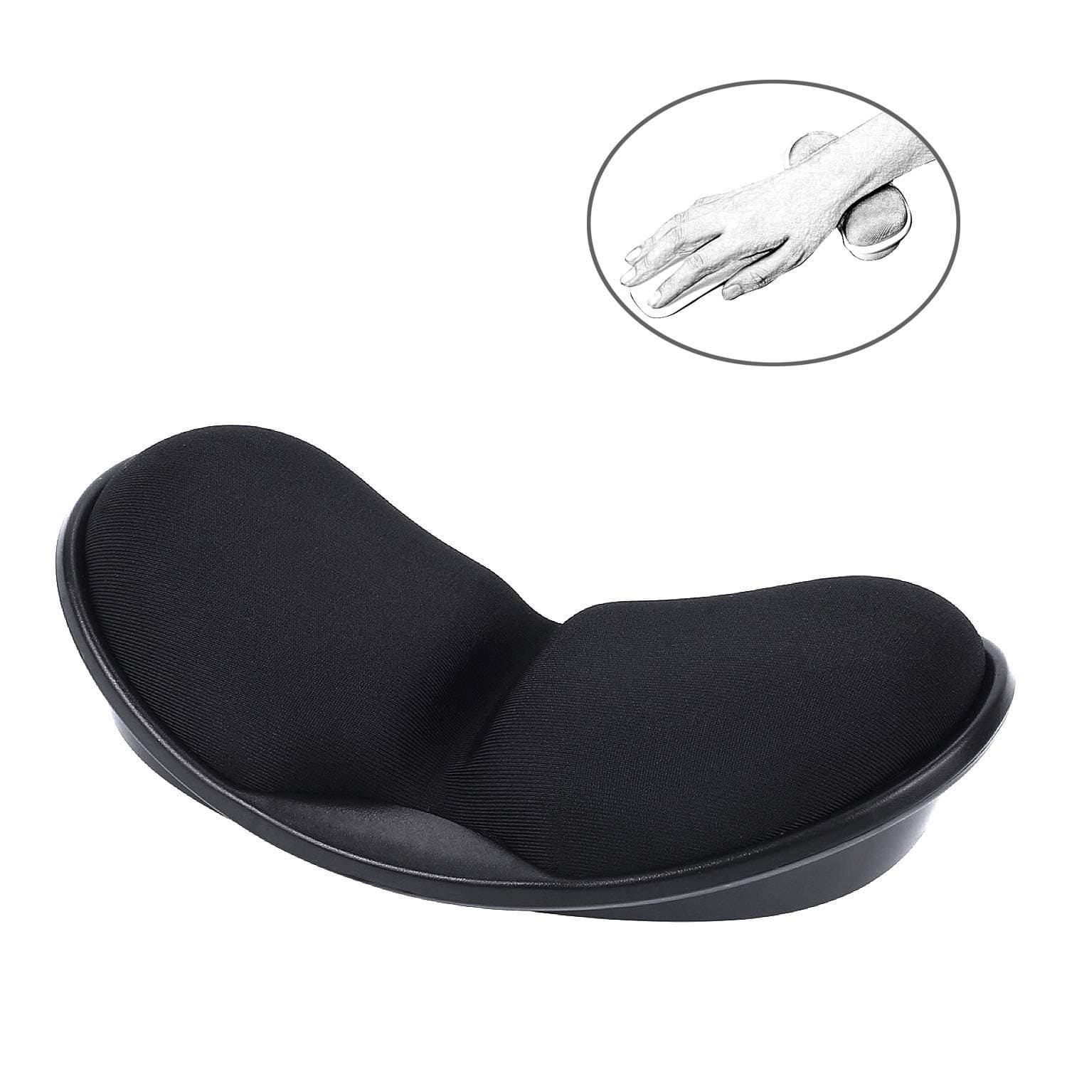 Megade Mouse Wrist Rest, Memory Foam Mouse Pad Mat Keyboard Wrist Rest Support for Office Computer Laptop & Mac - Durable & Comfortable & Lightweight for Easy Typing & Pain Relief