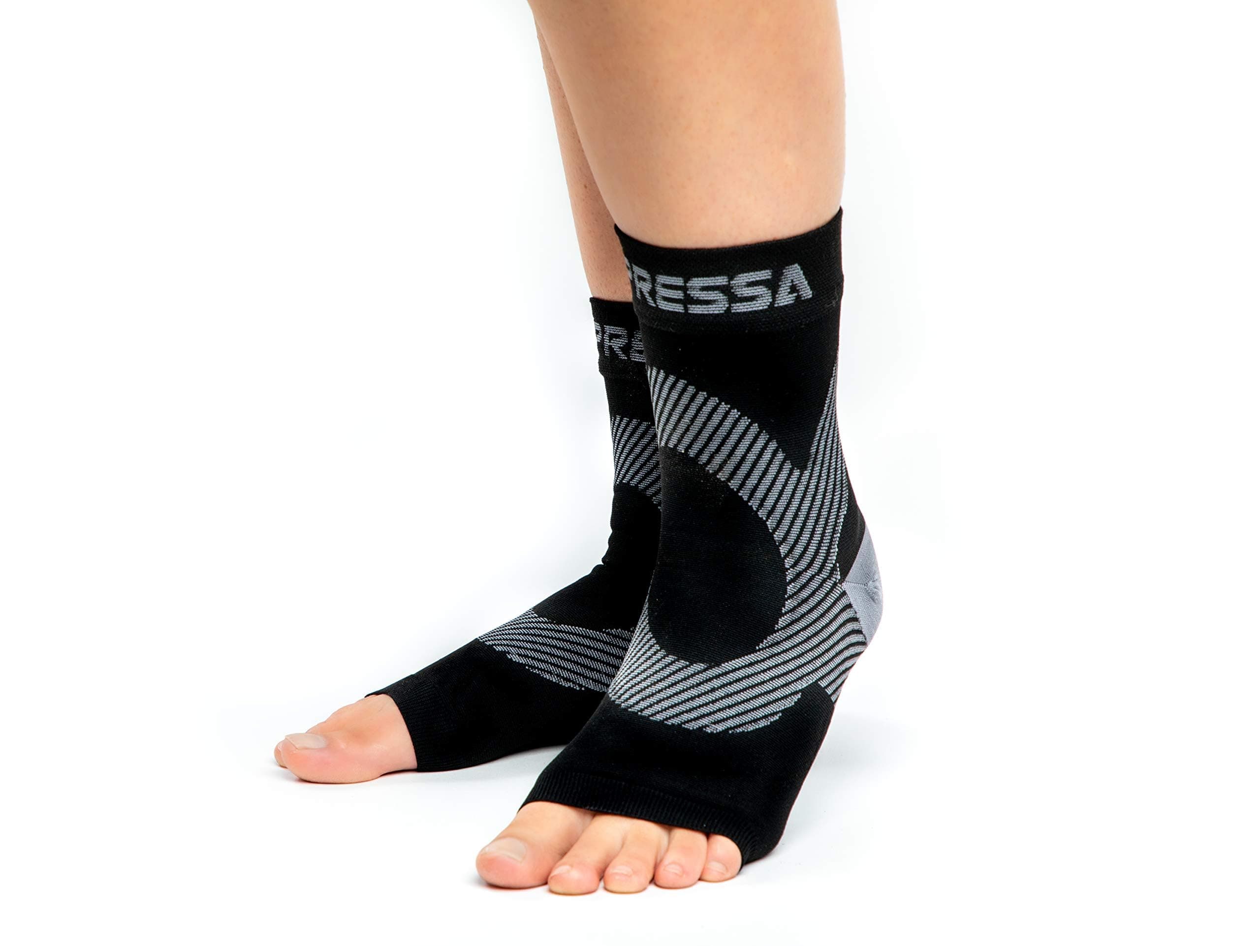 C CompressaCompressa Compression Socks for Women & Men - Ankle Compression Sleeve with Premium Non-Slip Support Joint Pain, Muscle Recovery, Arthritis Relief, Injury Recovery, & More (3 Pairs - Open Toe)